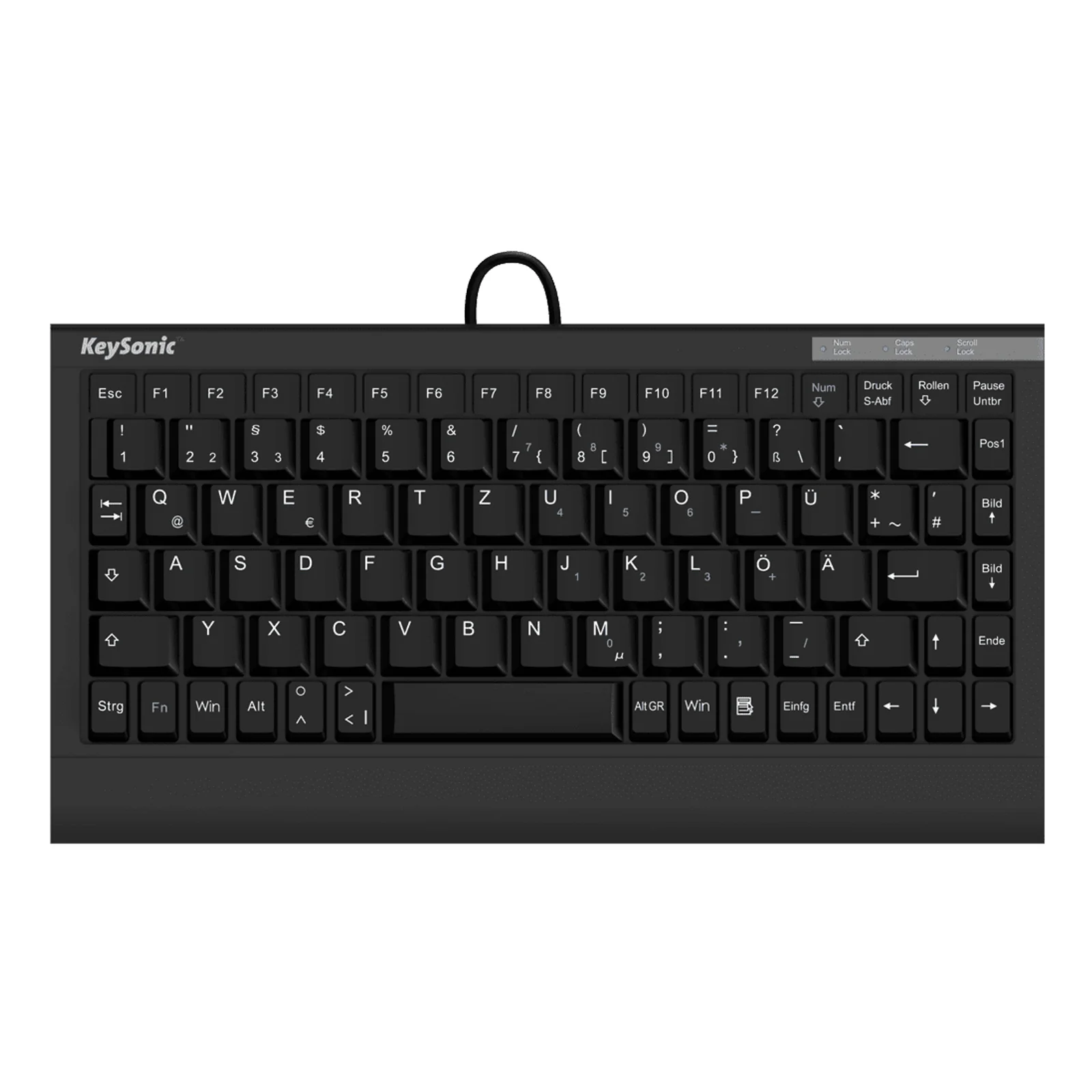 ACK-595C+ (DE) clavier Bureau USB QWERTZ Allemand Noir
