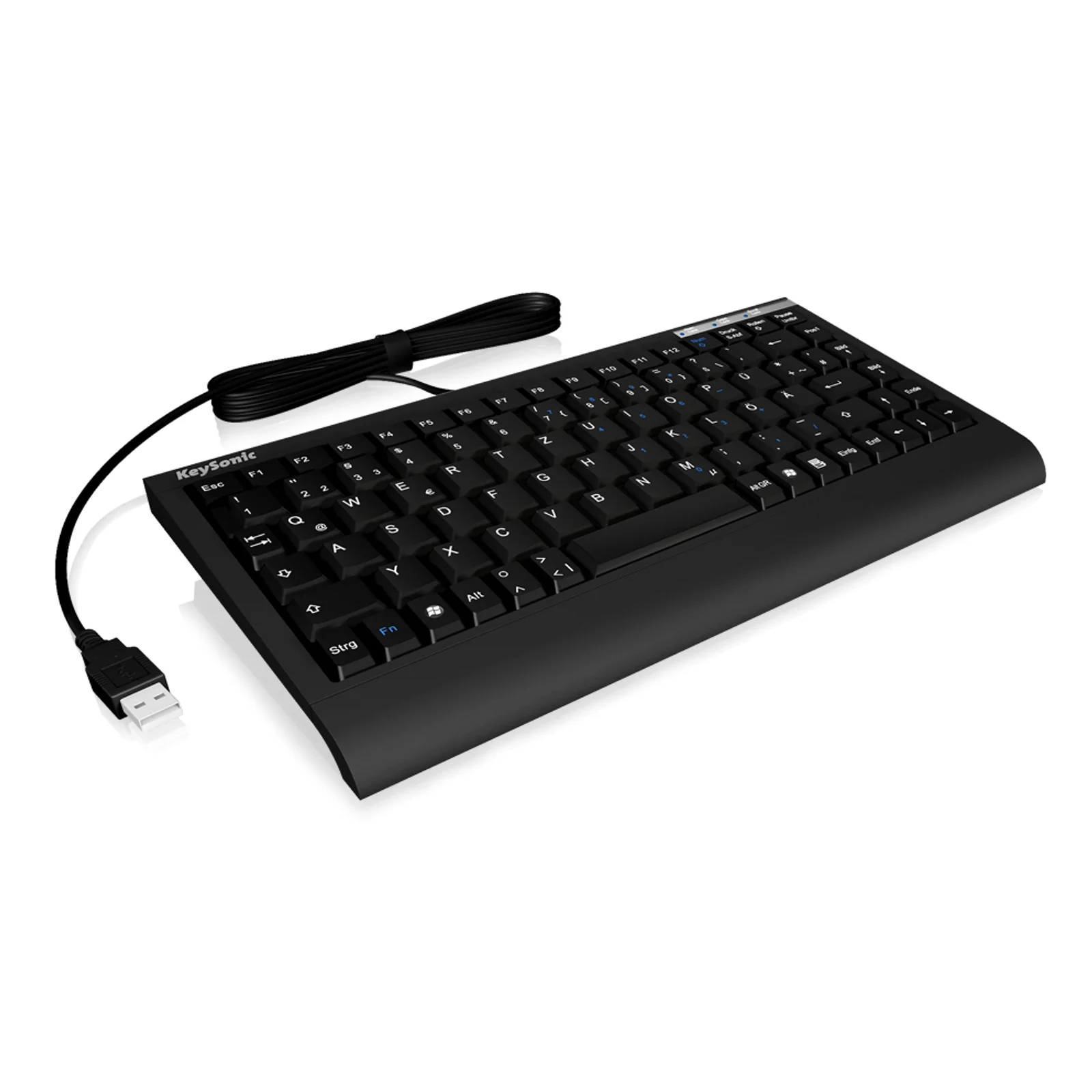 KeySonic ACK-595C+ (DE) clavier Bureau USB QWERTZ Allemand Noir