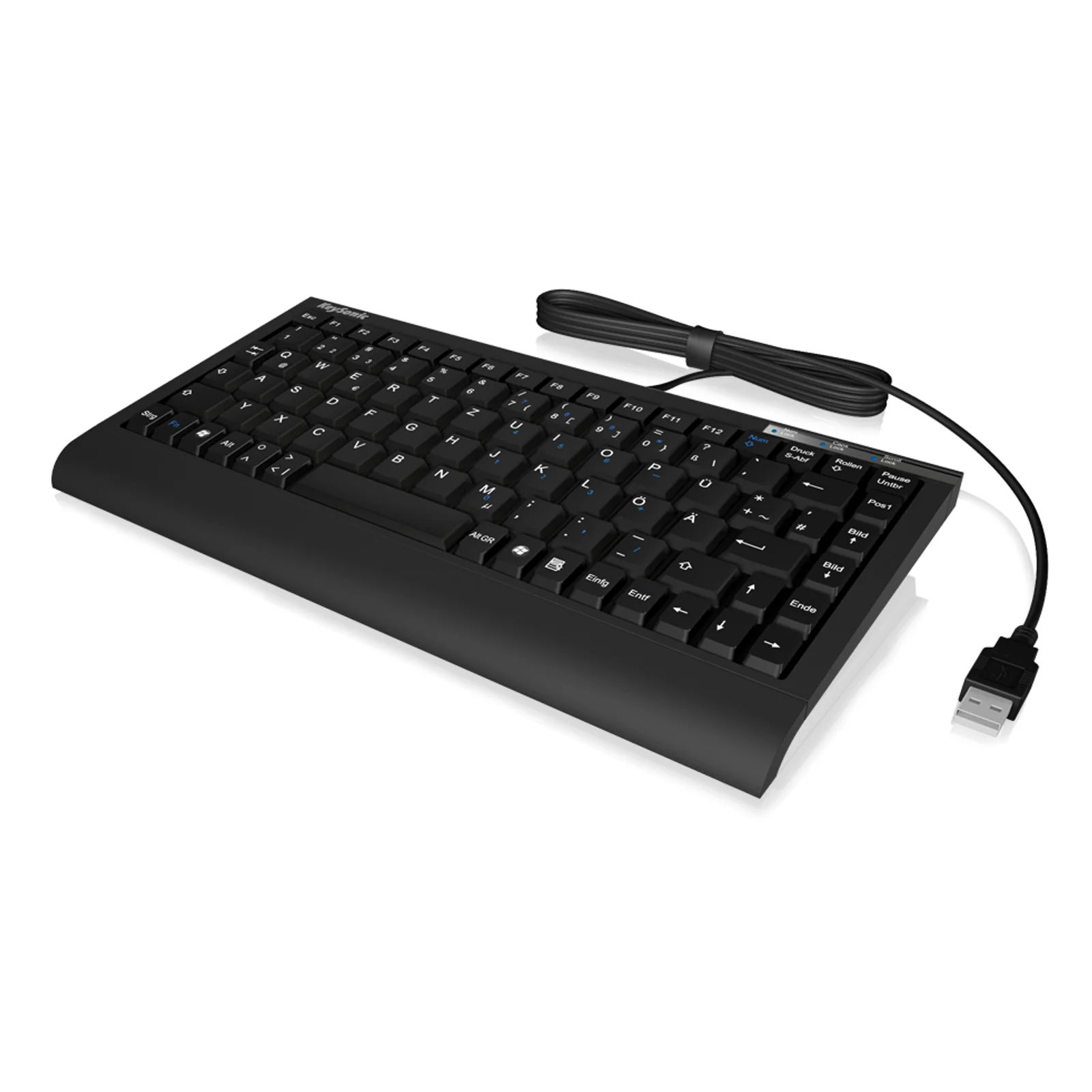 KeySonic ACK-595C+ (DE) clavier Bureau USB QWERTZ Allemand Noir