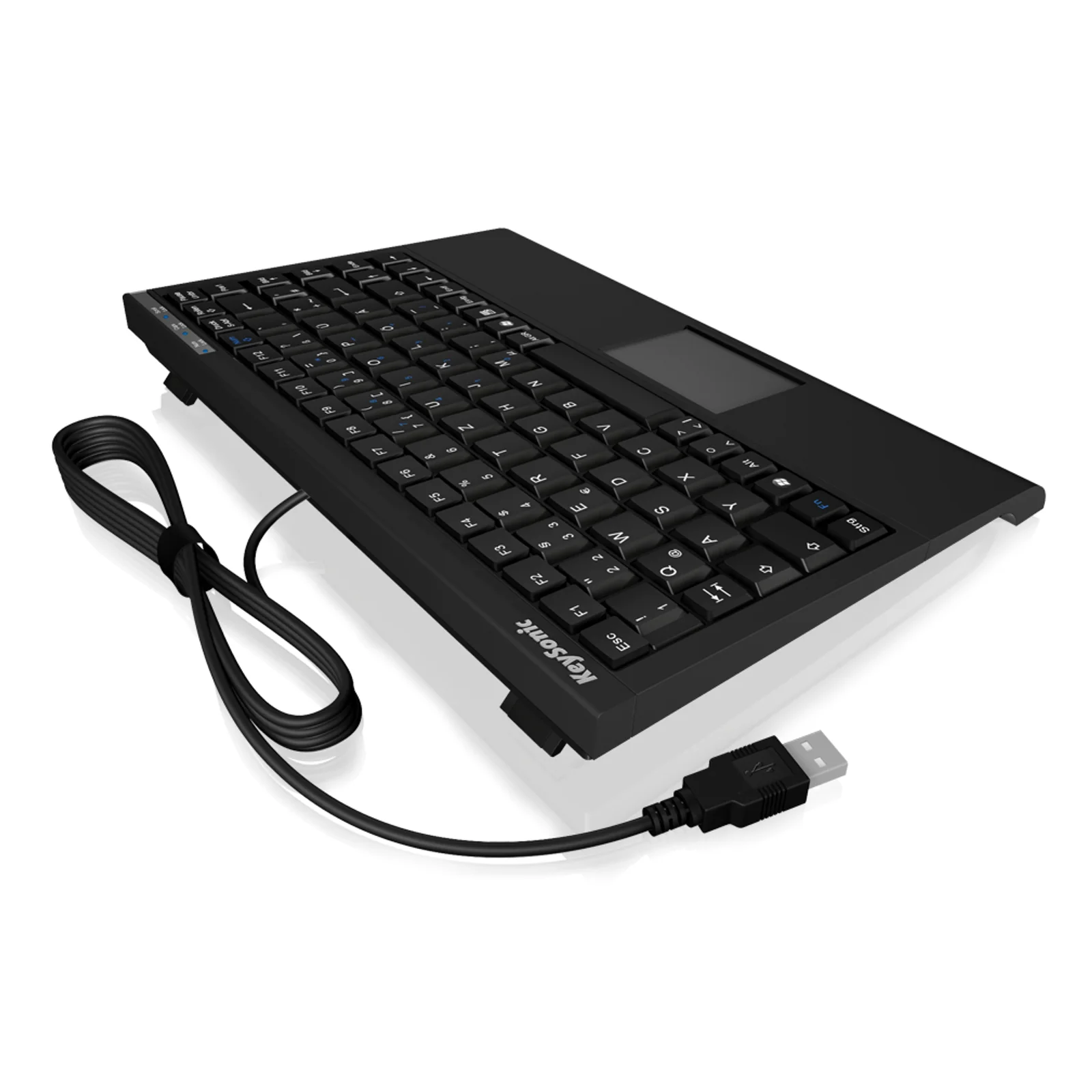 KeySonic ACK-595C+ (DE) clavier Bureau USB QWERTZ Allemand Noir