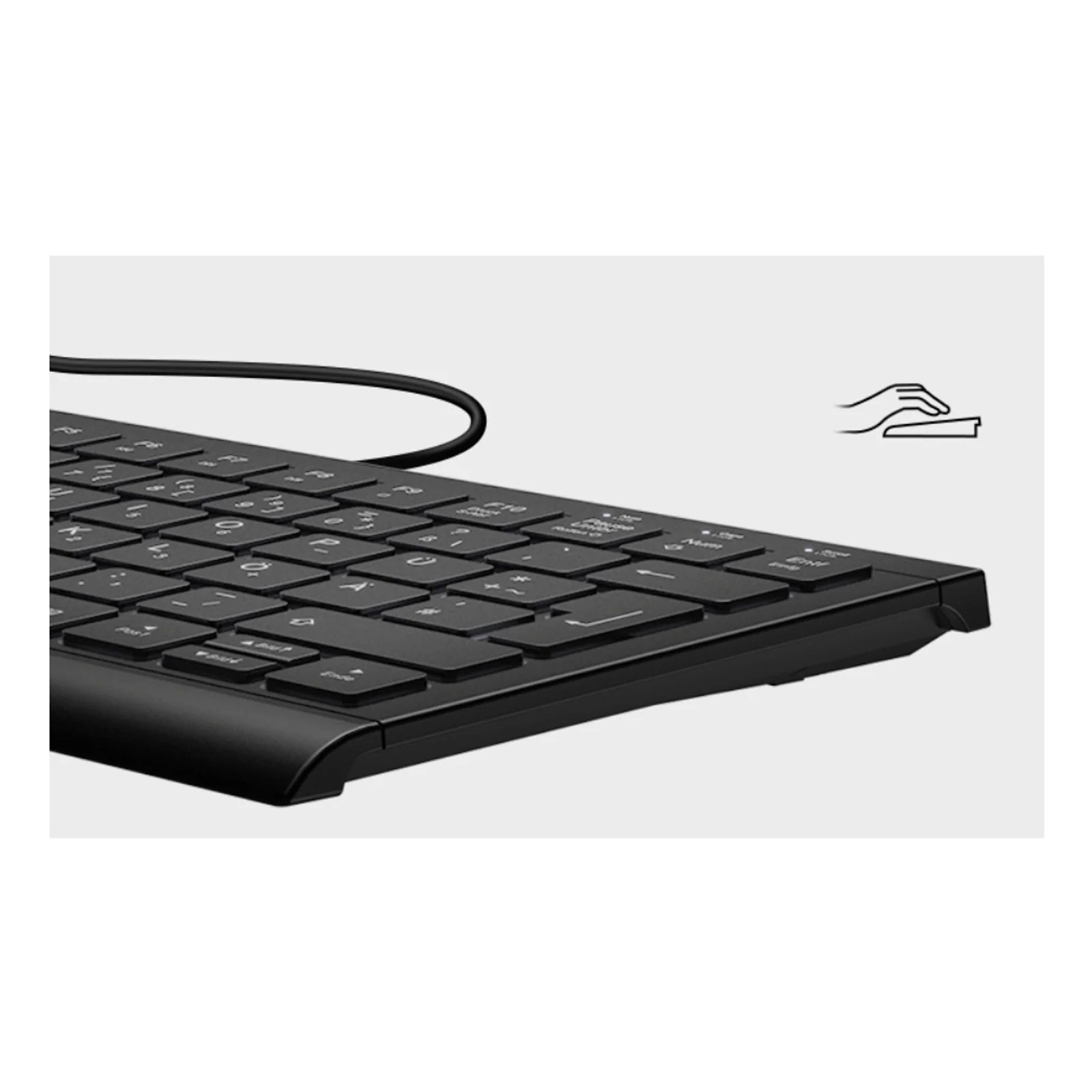 KeySonic KSK-5010ELC (DE) clavier Maison USB QWERTZ Allemand Noir