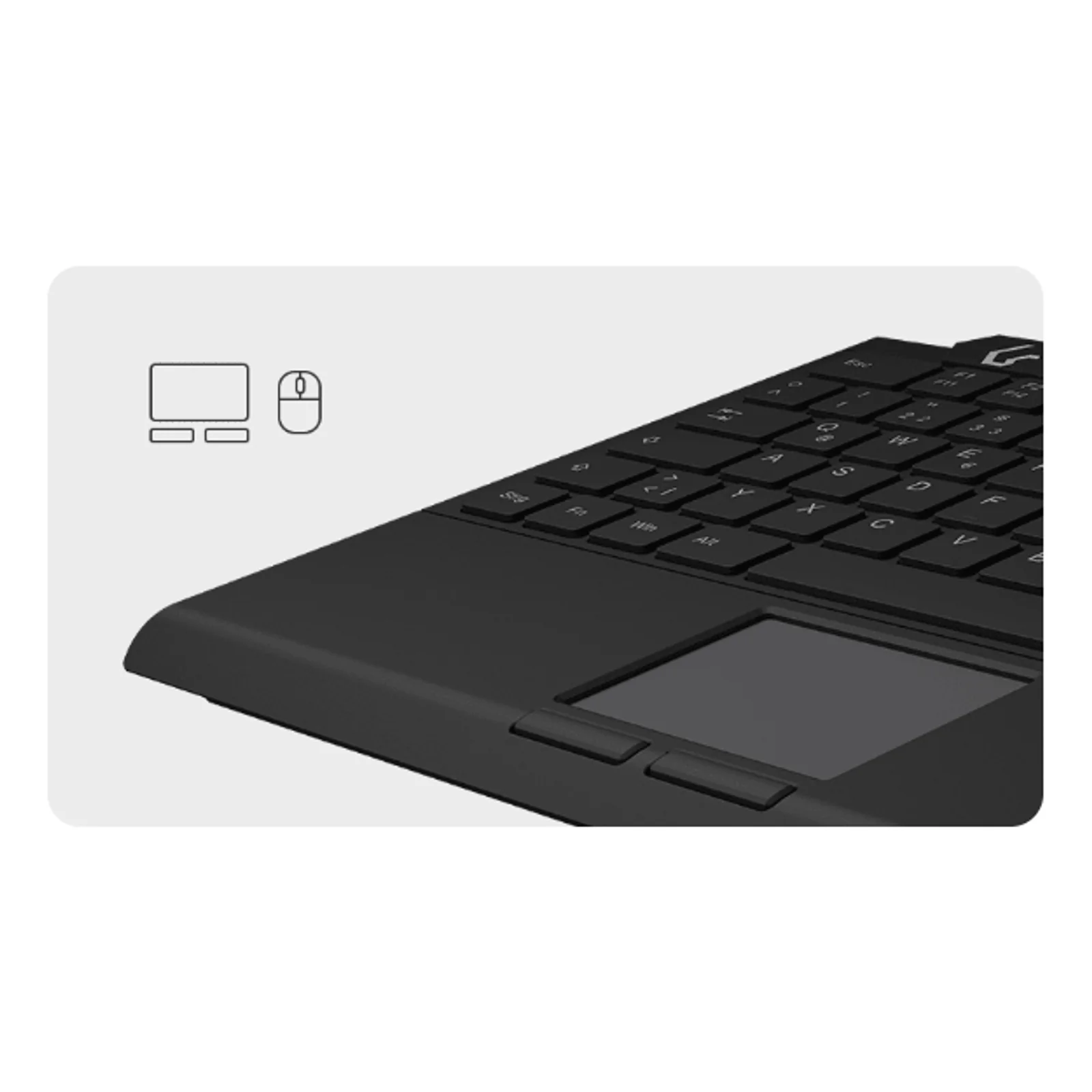 KeySonic KSK-5210ELU (DE) clavier Maison USB QWERTZ Allemand Noir