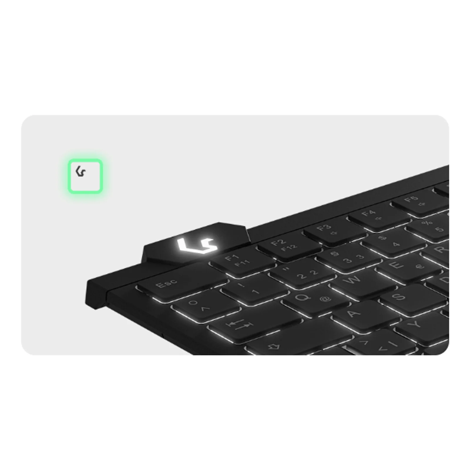 KeySonic KSK-5210ELU (DE) clavier Maison USB QWERTZ Allemand Noir