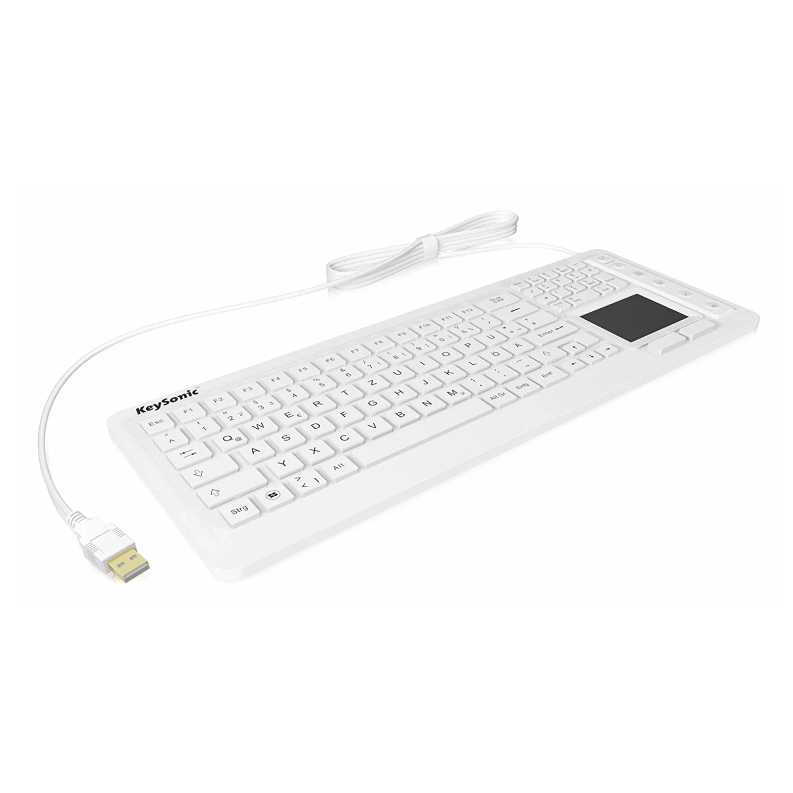 KSK-6231 INEL (DE) white clavier Industriel USB QWERTZ Allemand Blanc