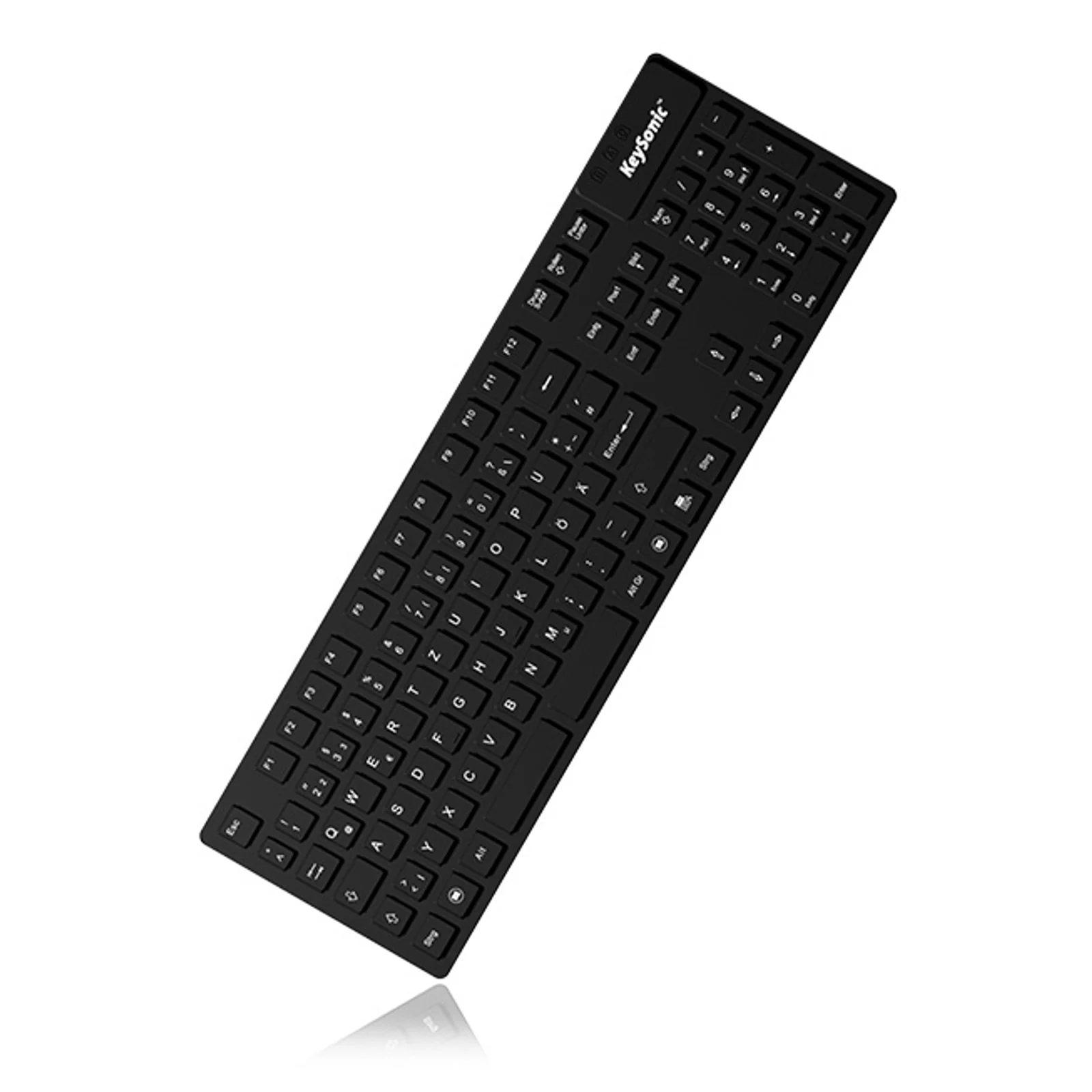 KeySonic KSK-8030 IN (DE) black clavier Industriel USB QWERTZ Allemand Noir