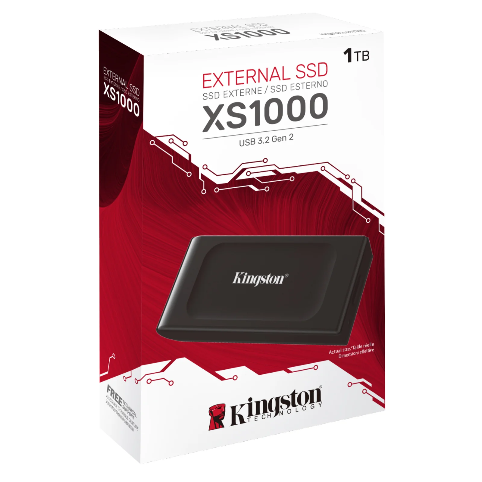 Kingston Technology 1TB XS1000 External USB 3.2 Gen 2 Portable Solid State Drive