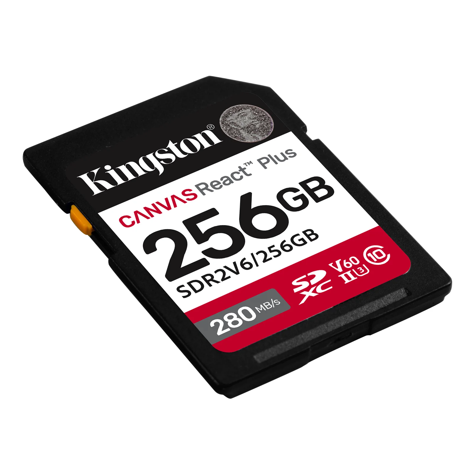 Kingston Technology 256GB Canvas React Plus SDXC UHS-II 280R/150W U3 V60 for Full HD/4K