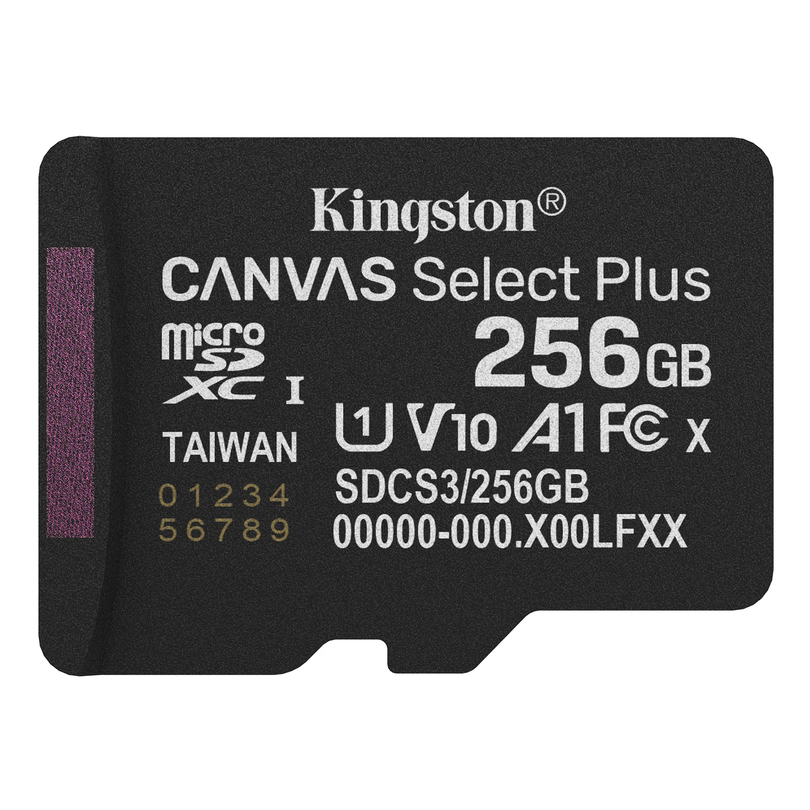Kingston Technology 256GB microSDXC Canvas Select Plus Gen3 150MB/s A1 (Adaptateur SD inclus)