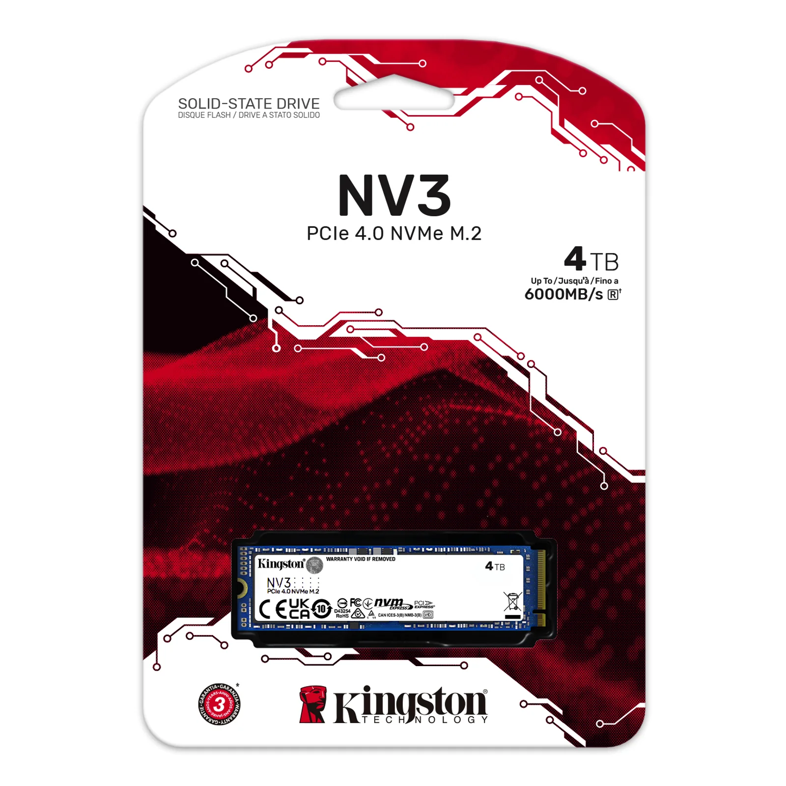 Kingston Technology 4000G NV3 M.2 2280 NVMe SSD