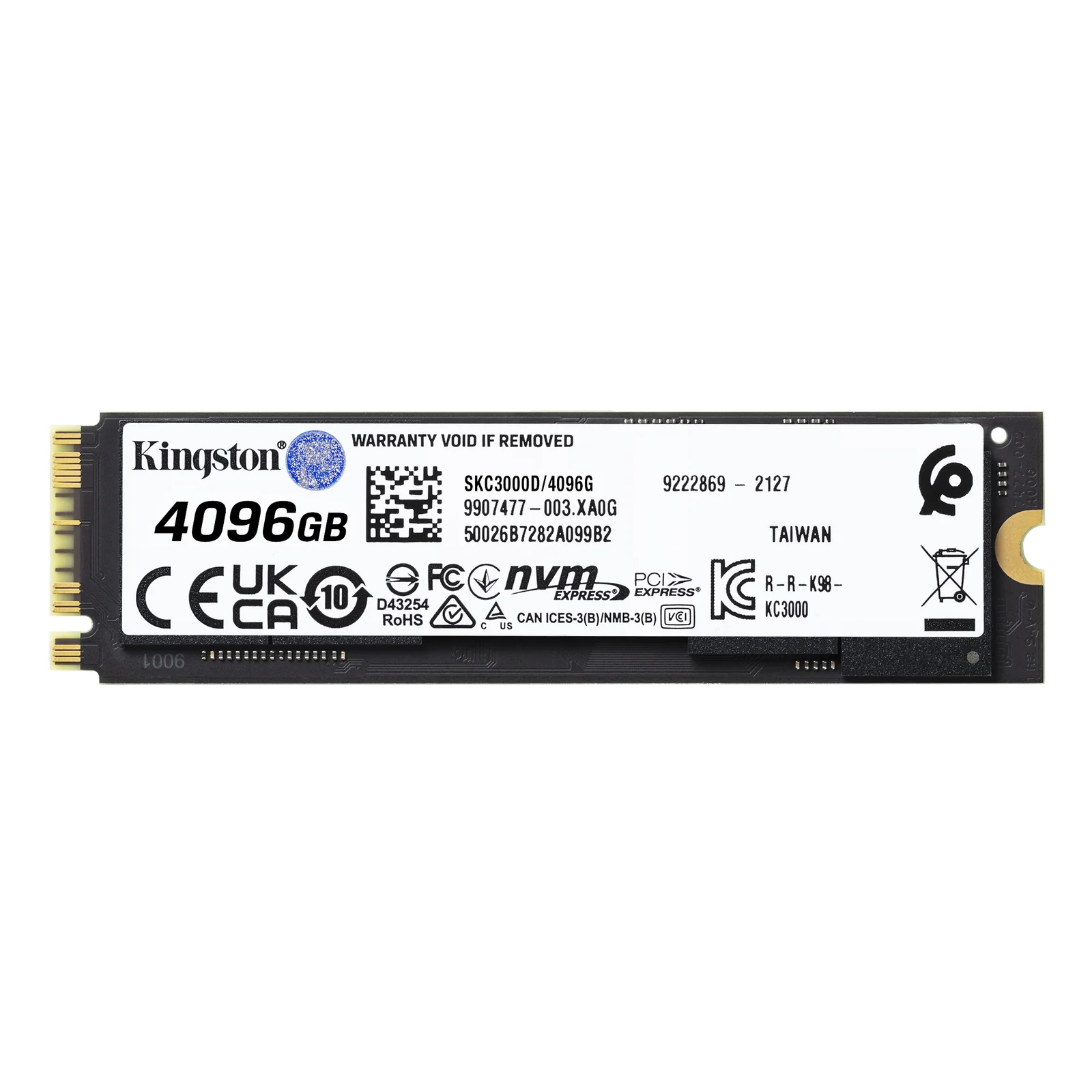 Kingston Technology 4096G KC3000 M.2 2280 NVMe SSD