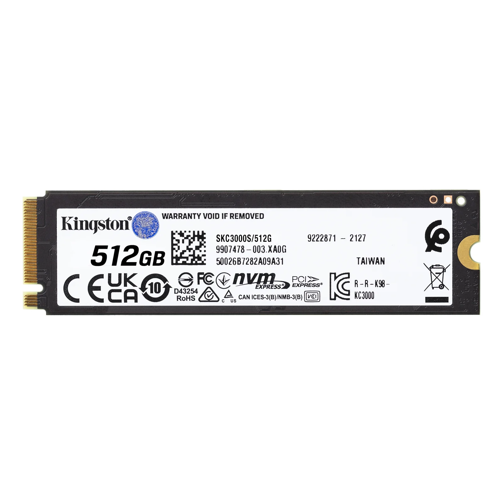 Kingston Technology 512G KC3000 M.2 2280 NVMe SSD