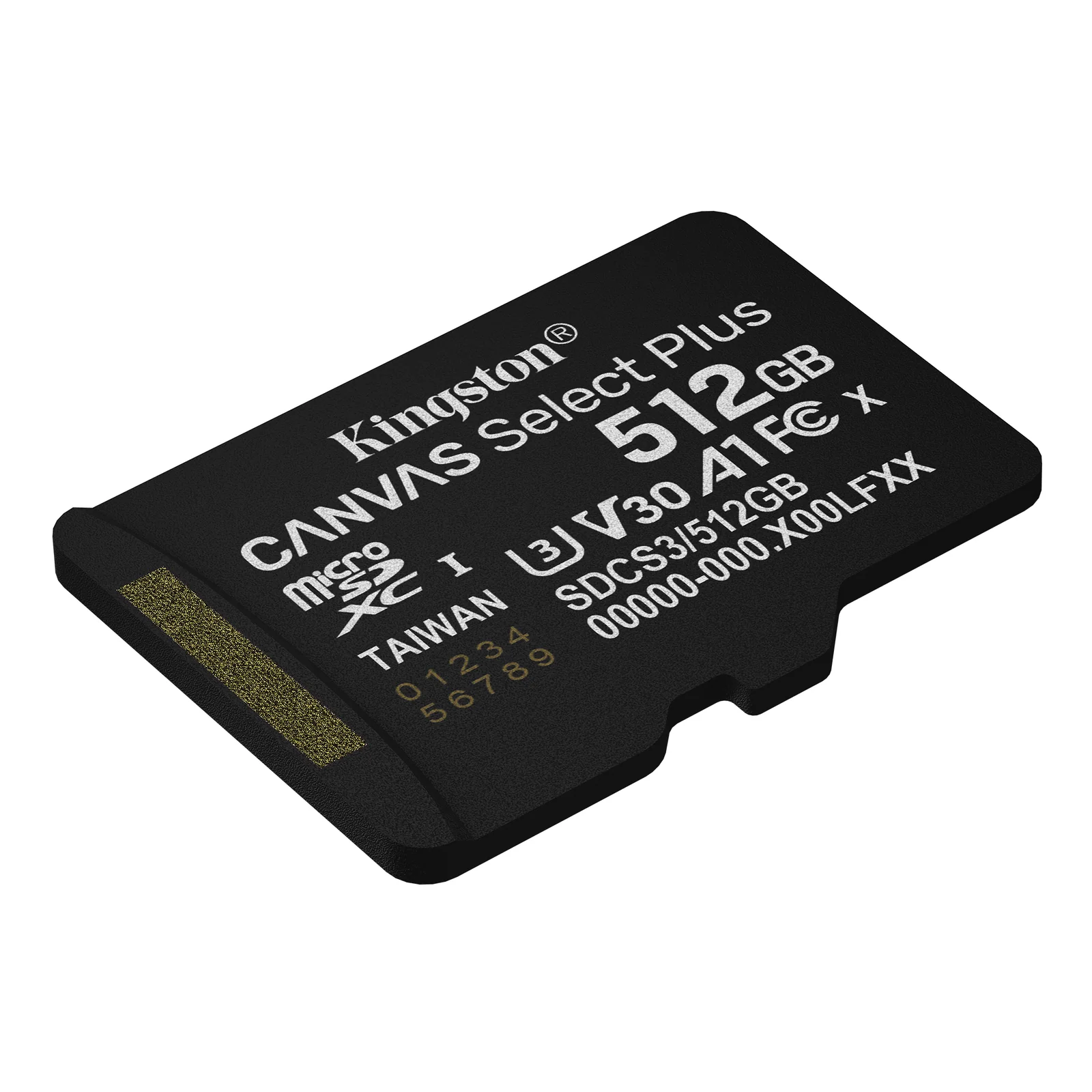 Kingston Technology 512GB microSDXC Canvas Select Plus Gen3 150MB/s A1 (Adaptateur SD inclus)