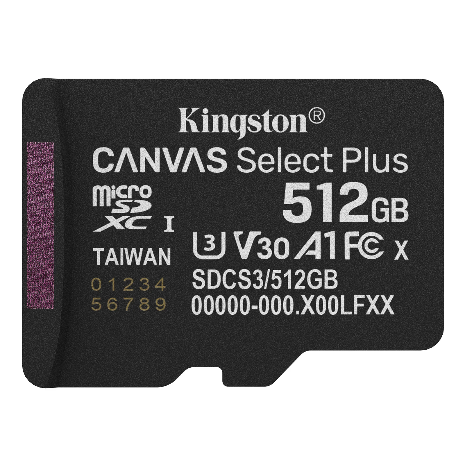 Technology 512GB micSDXC Canvas Select Plus Gen3 150R A1 (Adaptateur SD non inclus)