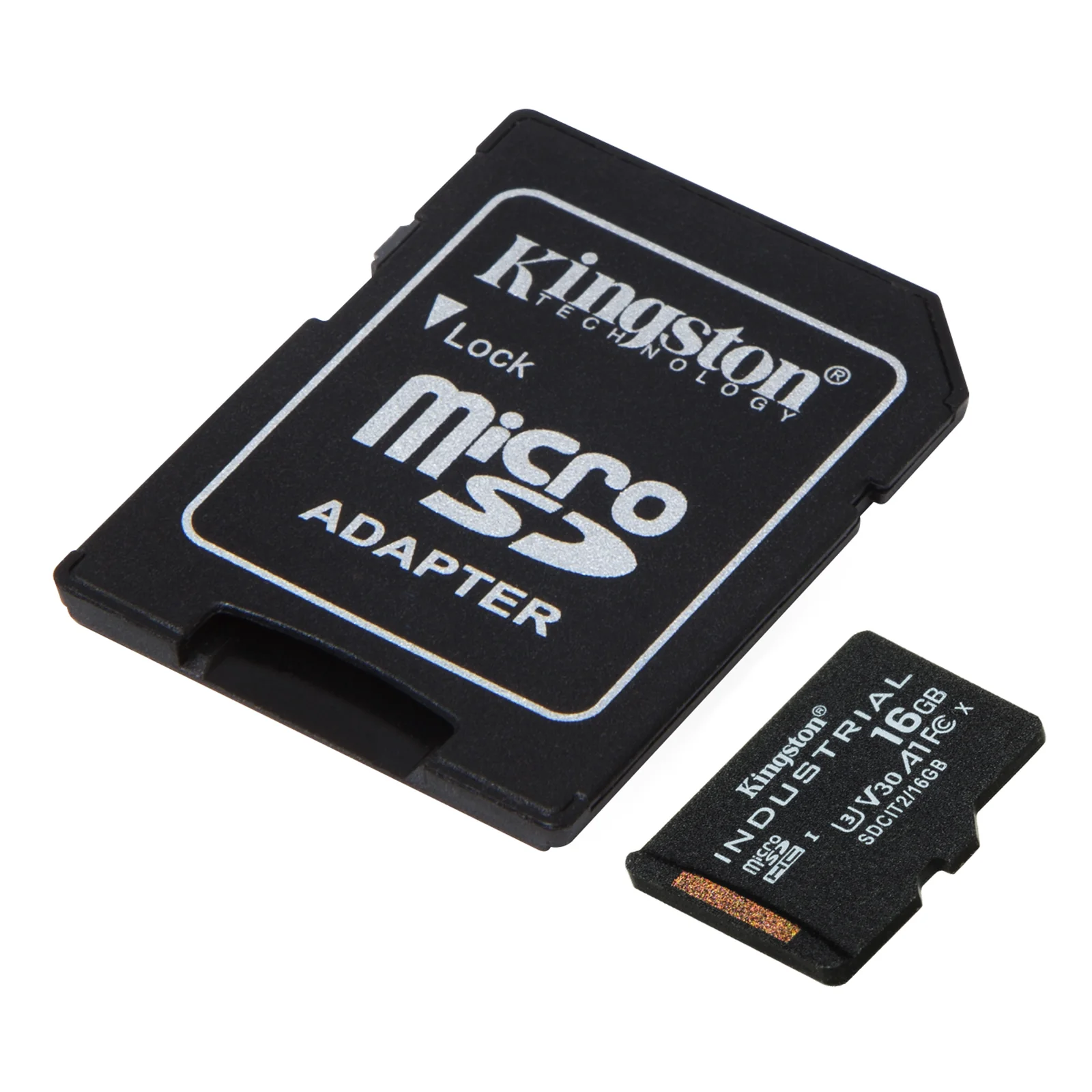 Kingston Technology Carte 16GB microSDHC Industrielle C10 A1 pSLC + adaptateur SD