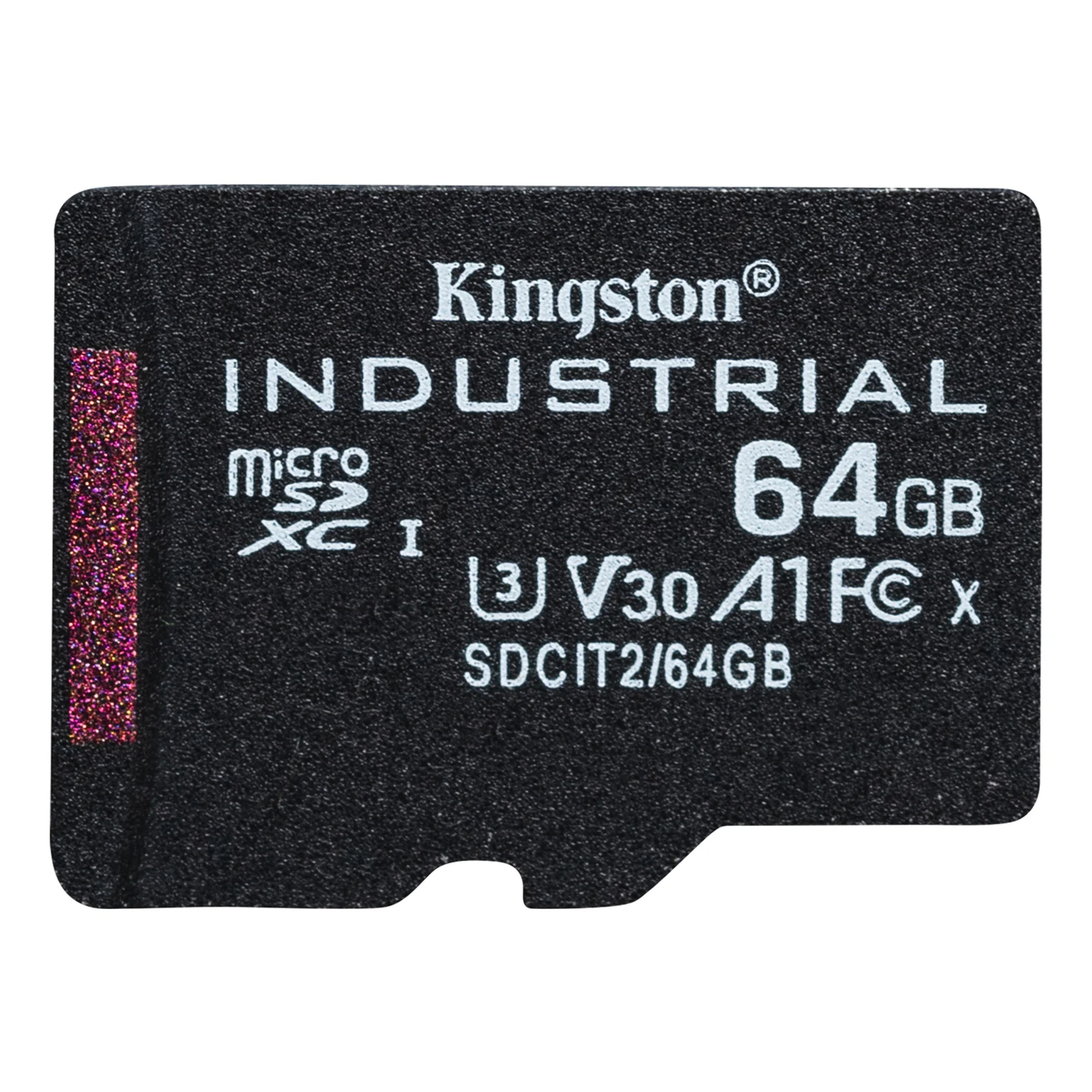 Kingston Technology Carte 64GB microSDXC Industrielle C10 A1 pSLC + adaptateur SD