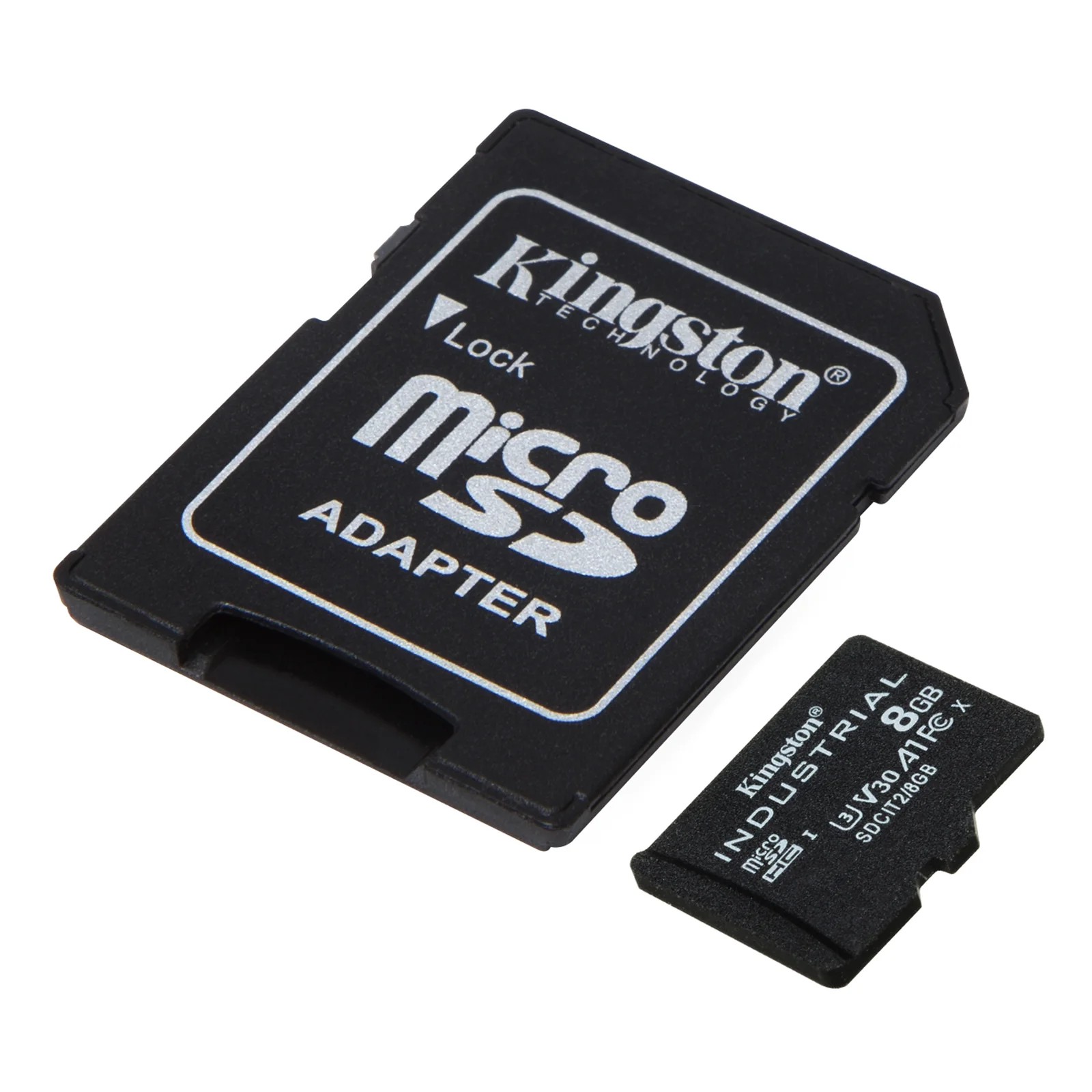 Kingston Technology Carte 8GB microSDHC Industrielle C10 A1 pSLC + adaptateur SD