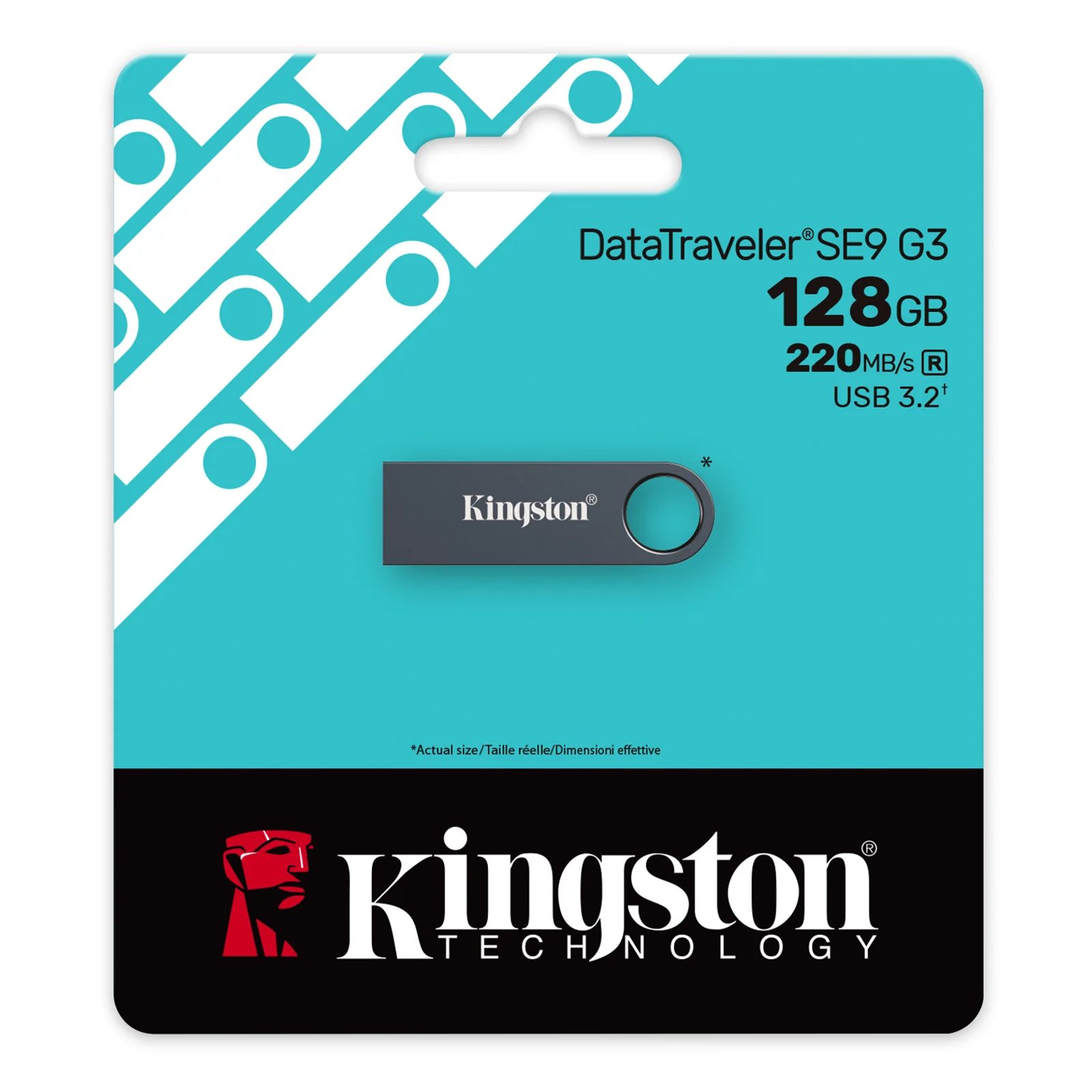 Kingston Technology DataTraveler 128 Go SE9 G3 - Nickel foncé