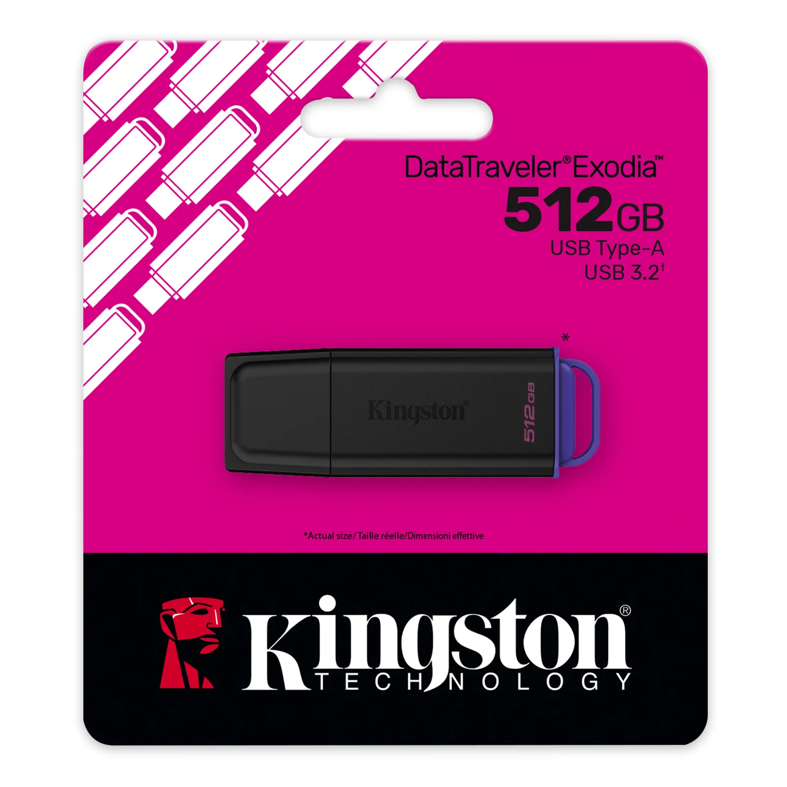 Kingston Technology DataTraveler 512Go Stockage portable USB 3.2 Gen 1 Exodia Noir + Violet