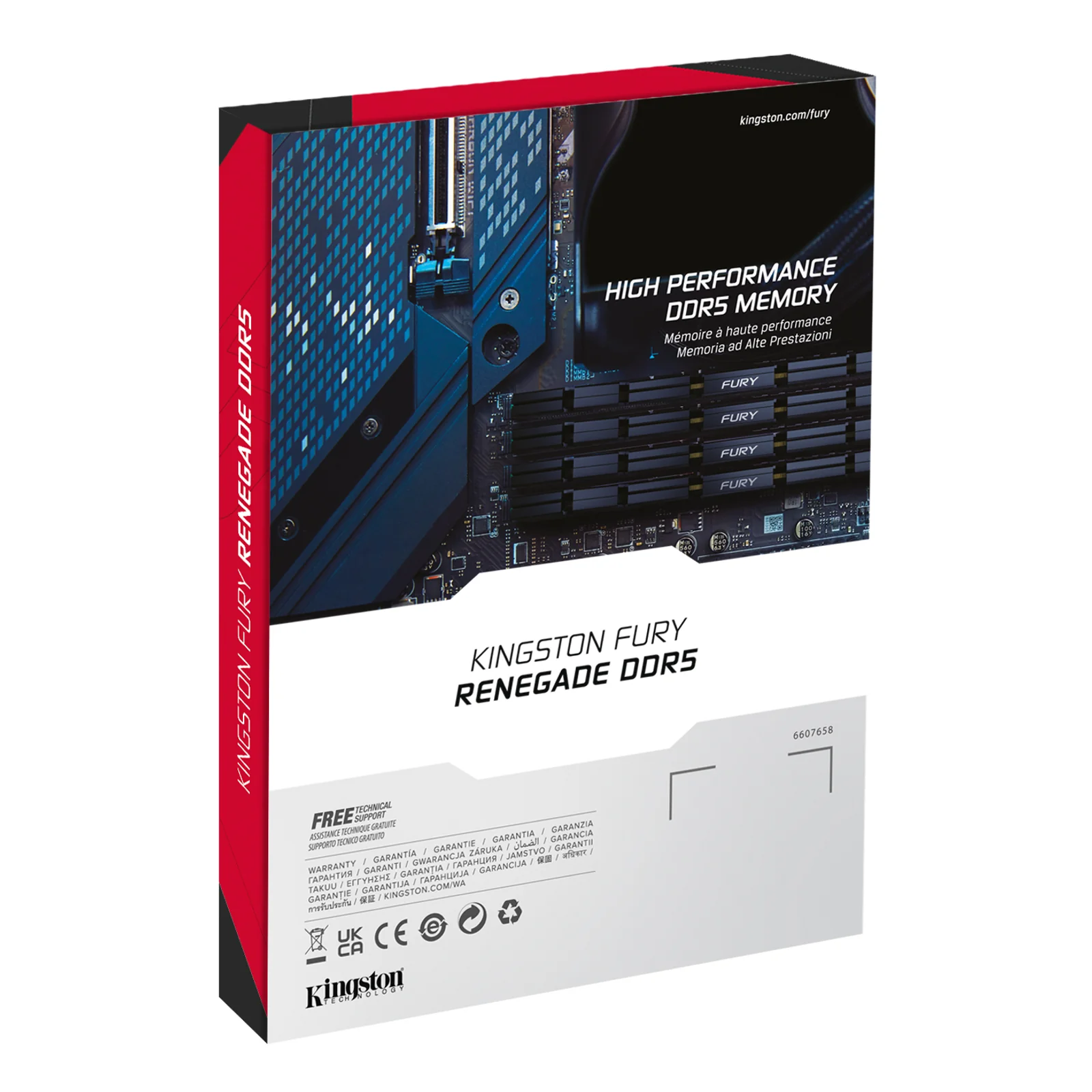 Kingston Technology FURY 24 Go 8400MT/s DDR5 CL40 CUDIMM Renegade Silver XMP