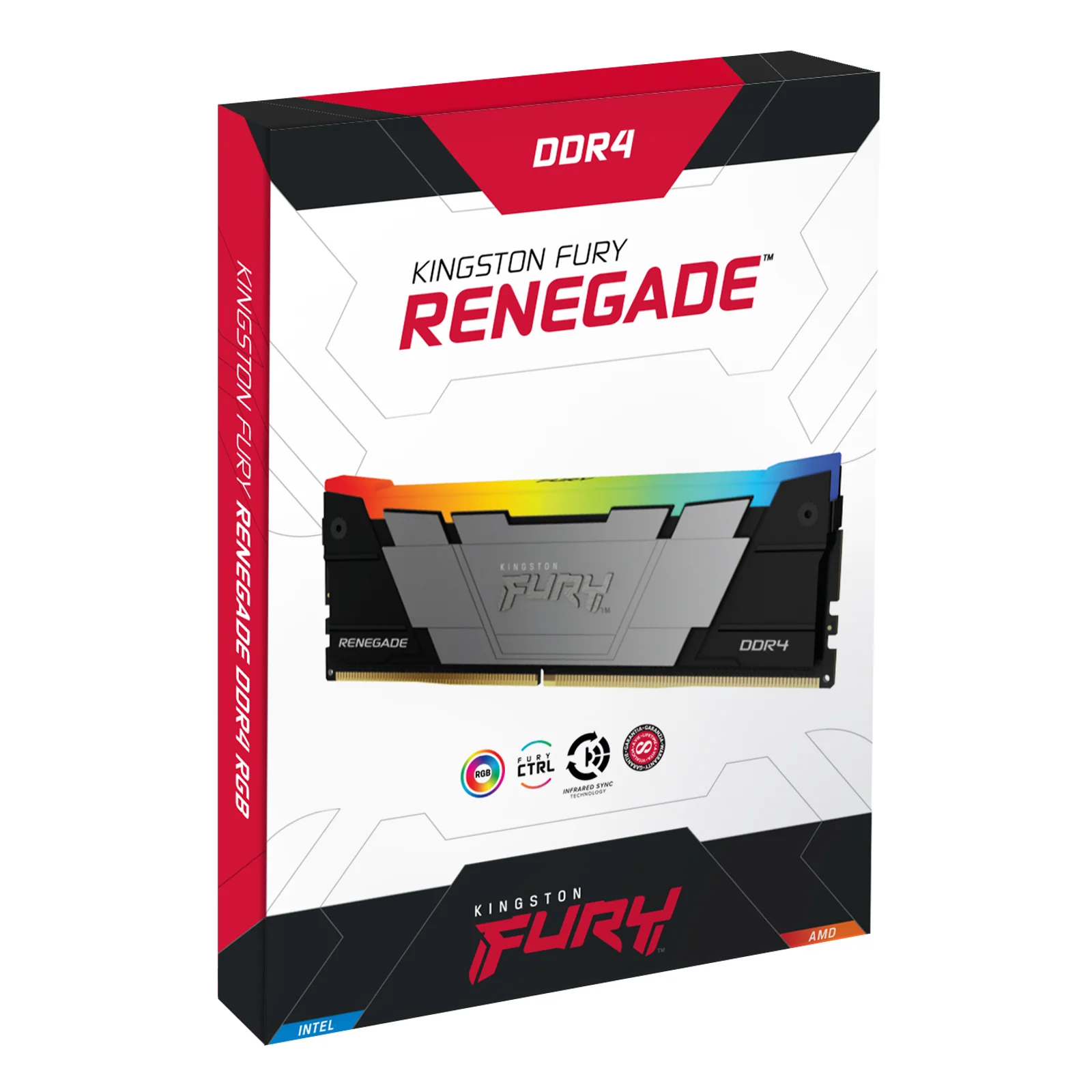 Kingston Technology FURY 32 Go 3600 MT/s DDR4 CL16 DIMM (Kits de 2) 1Gx8 Renegade RGB