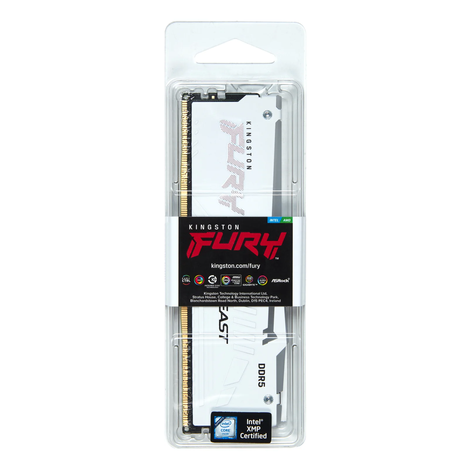 Kingston Technology FURY Beast 32 Go 5600 MT/s DDR5 CL40 DIMM White RGB XMP