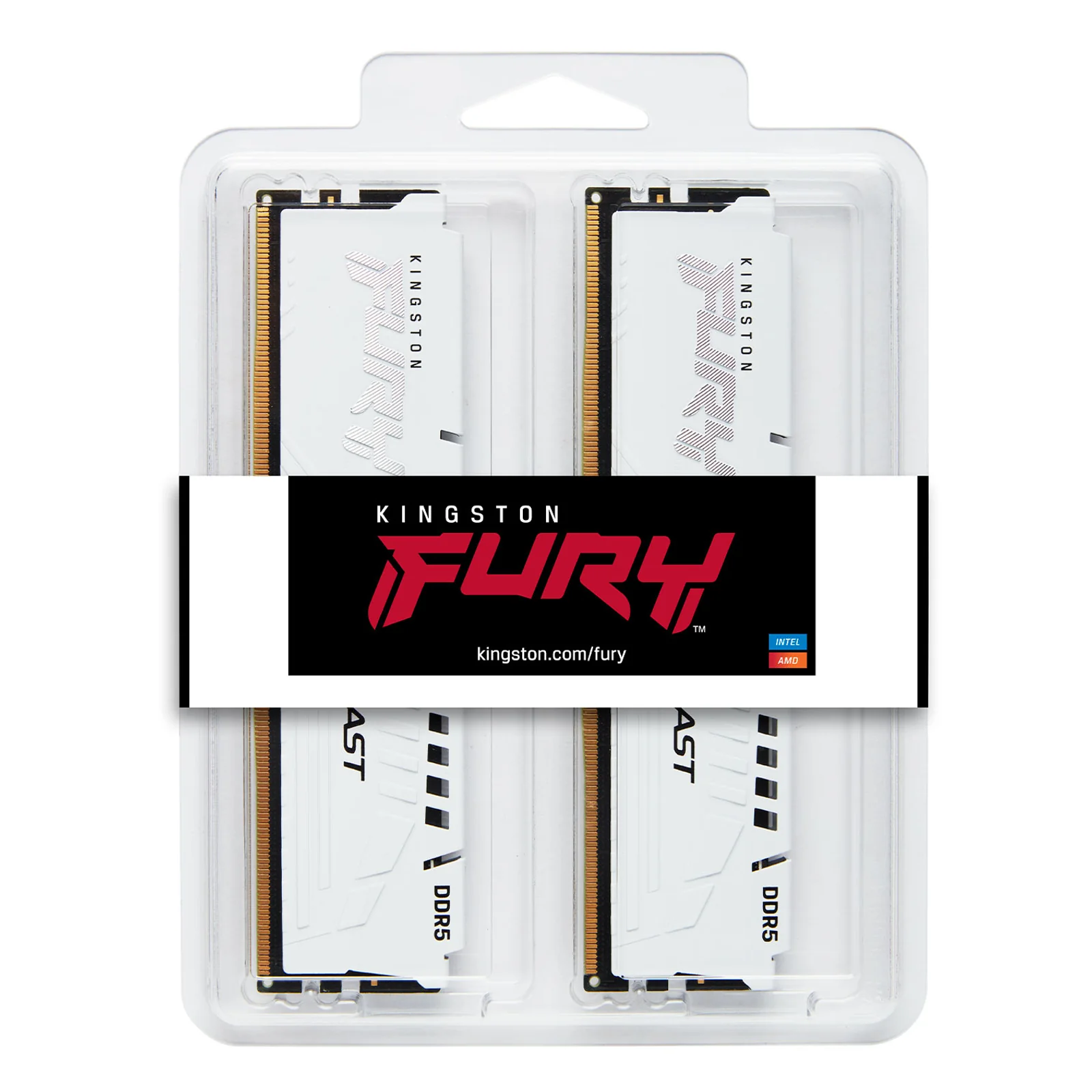 Kingston Technology FURY Beast 32 Go 6000 MT/s DDR5 CL30 DIMM (Kits de 2) White EXPO