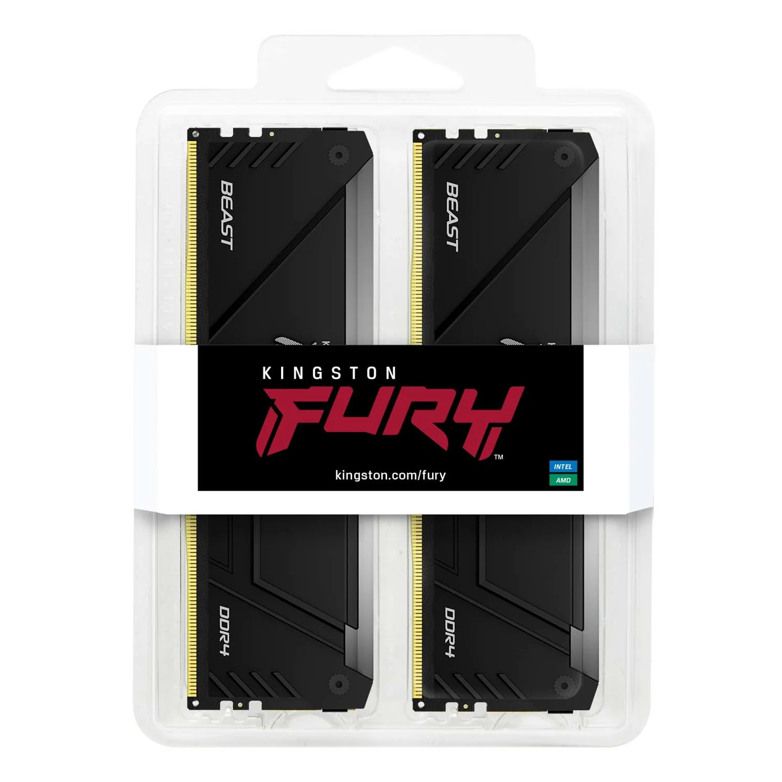 Kingston Technology FURY Beast 32GB 3200MT/s DDR4 CL16 DIMM (Kits de 2) 1Gx8 RGB