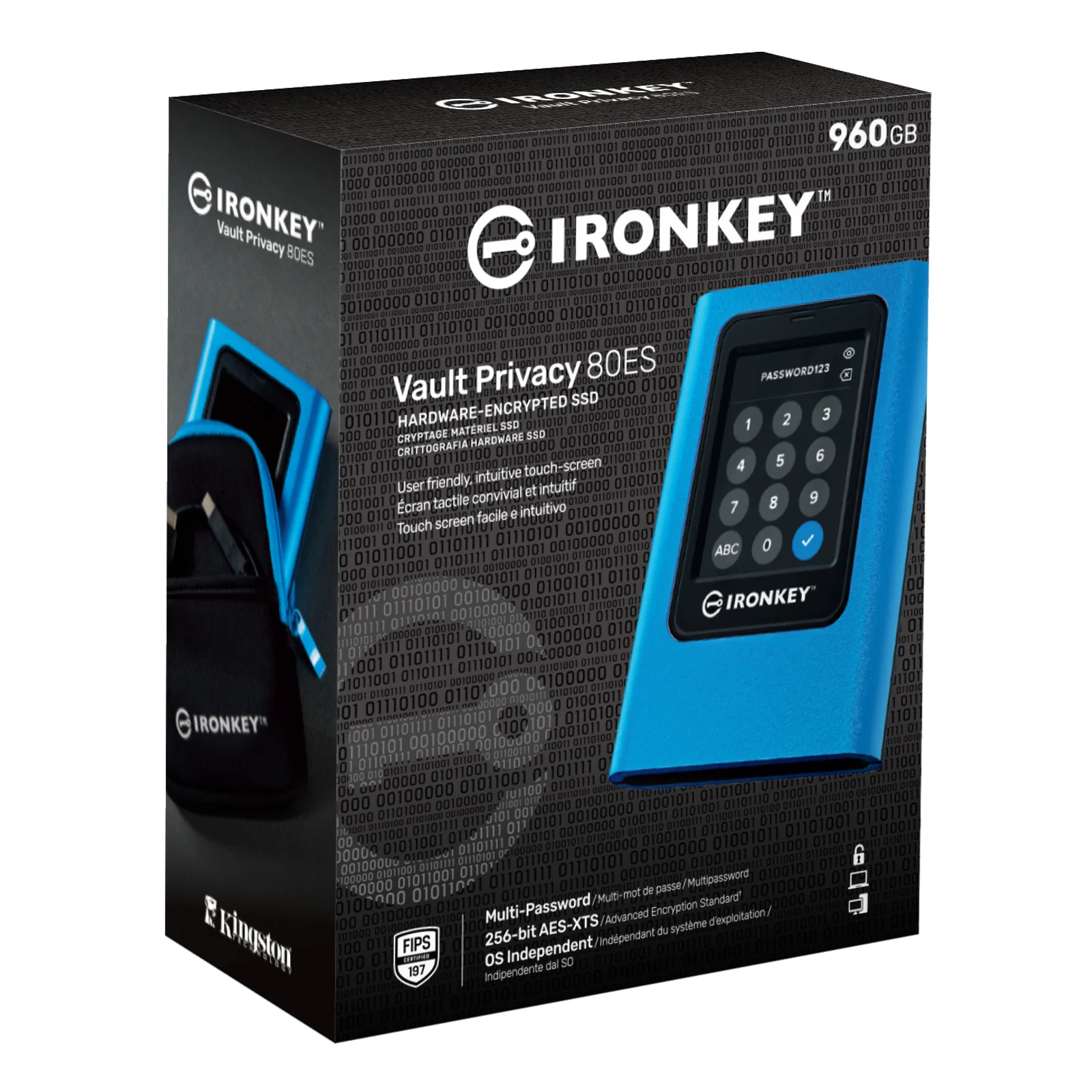 Kingston Technology IronKey 960Go Vault Privacy 80 XTS-AES 256-bit SSD externe chiffré