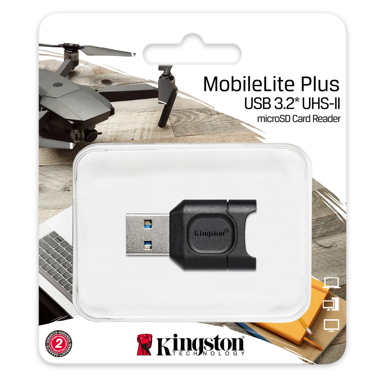 Kingston Technology MobileLite Plus lecteur de carte mémoire USB 3.2 Gen 1 (3.1 Gen 1) Type-A Noir