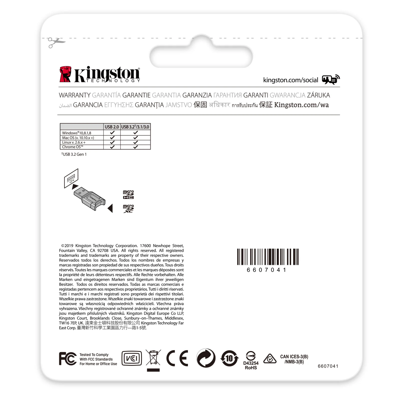 Kingston Technology MobileLite Plus lecteur de carte mémoire USB 3.2 Gen 1 (3.1 Gen 1) Type-A Noir