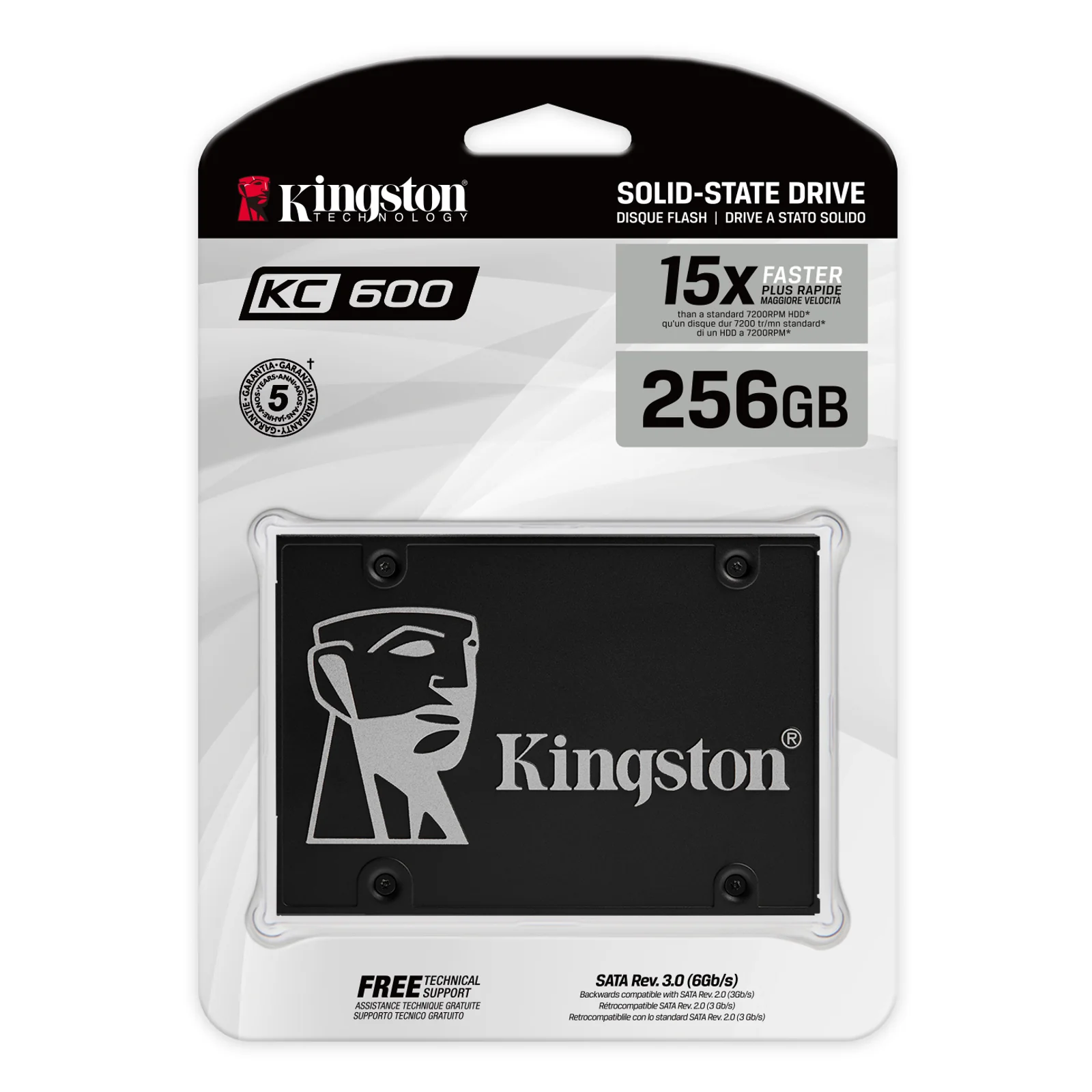 Kingston Technology SSD KC600 SATA3 2.5" de 256 Go