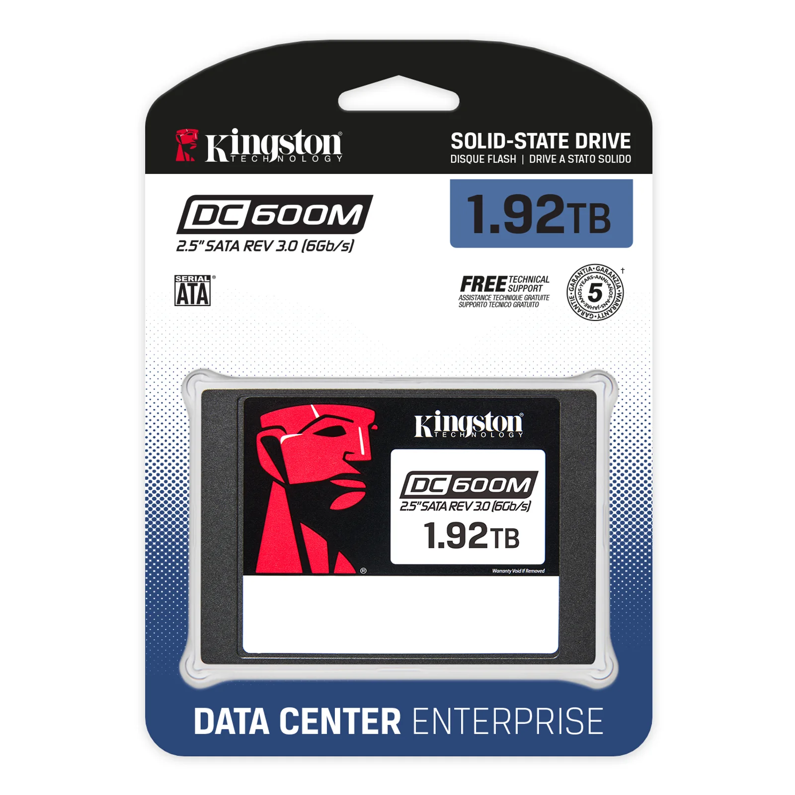 Kingston Technology SSD SATA Enterprise DC600M (usage mixte) 2,5” de 1 920 Go