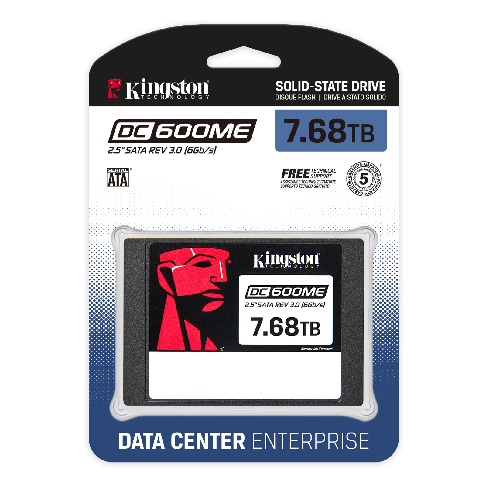 Kingston Technology SSD SATA Enterprise DC600ME (usage mixte) 2,5” de 7 680 Go
