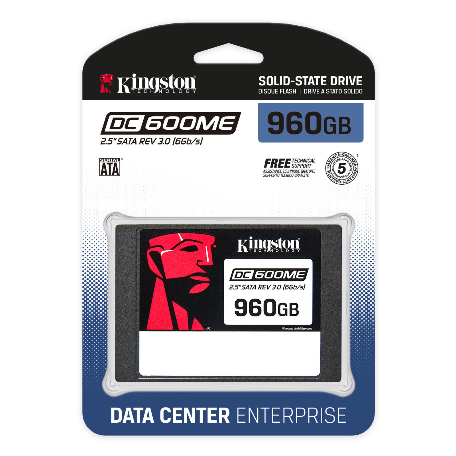 Kingston Technology SSD SATA Enterprise DC600ME (usage mixte) 2,5” de 960 Go