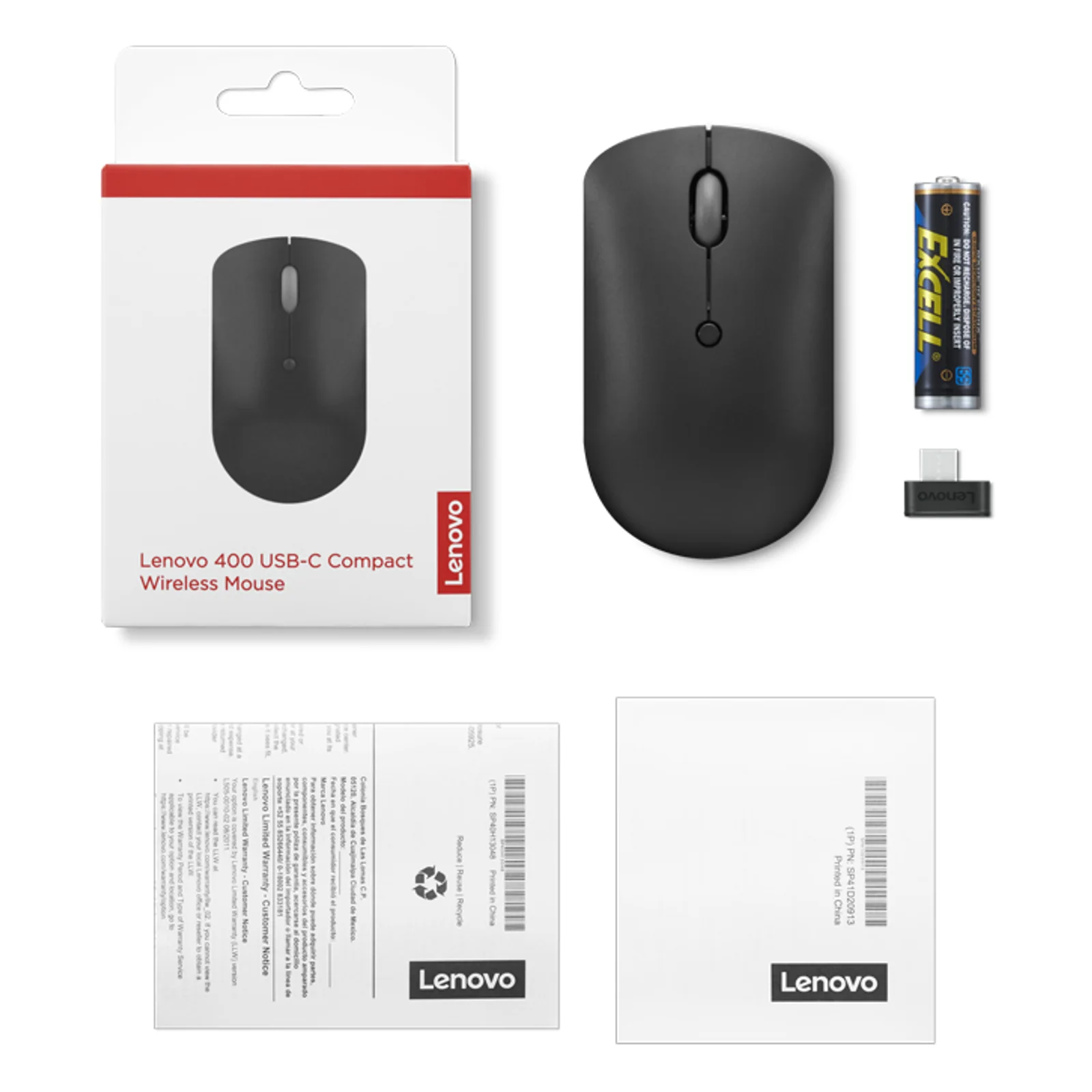 Lenovo 400 souris Bureau Ambidextre RF sans fil Optique 2400 DPI