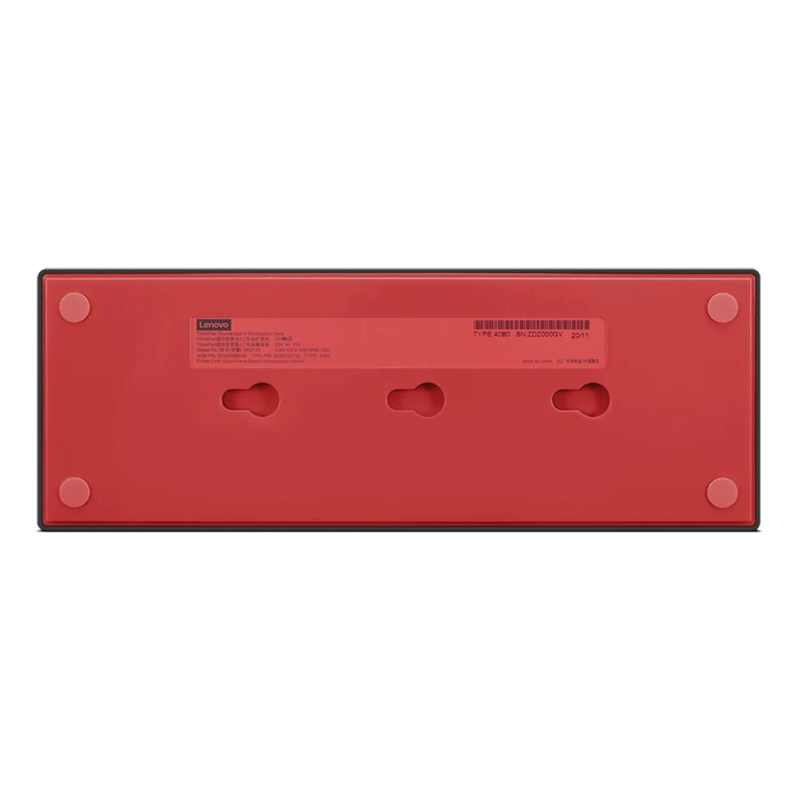Lenovo 40B00300EU station d'accueil Avec fil Thunderbolt 4 Noir, Rouge