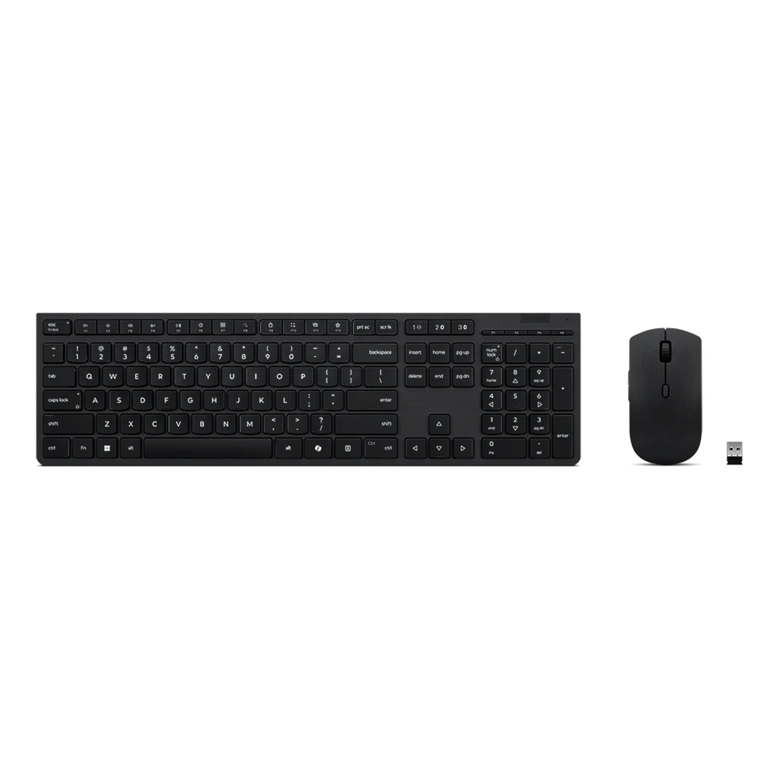 4X31R64325 clavier Souris incluse Bureau RF sans fil + Bluetooth Français Noir