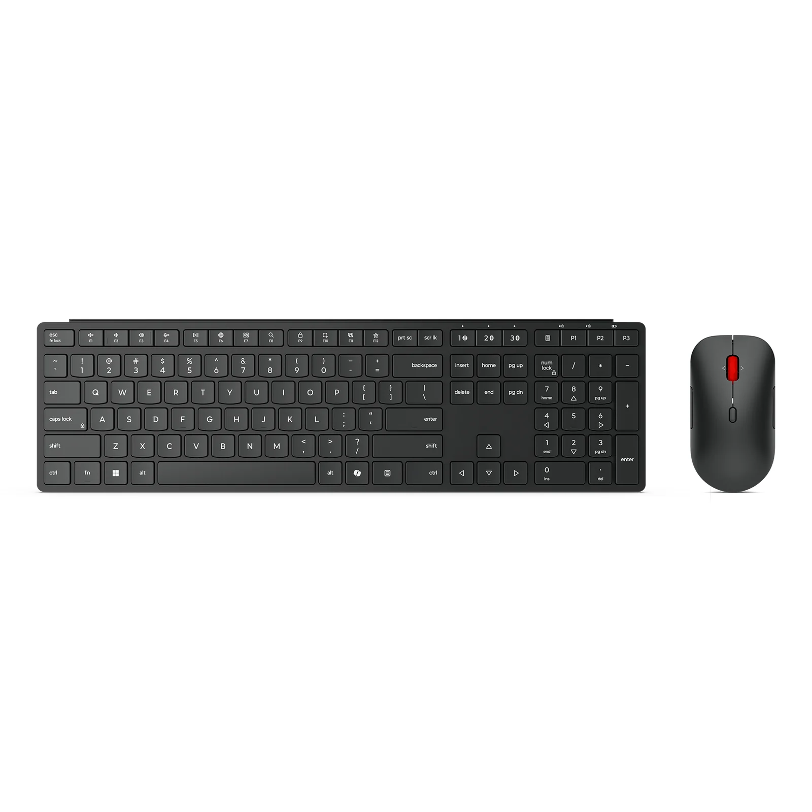 4X31S04810 clavier Souris incluse Bureau RF sans fil + Bluetooth Français Noir