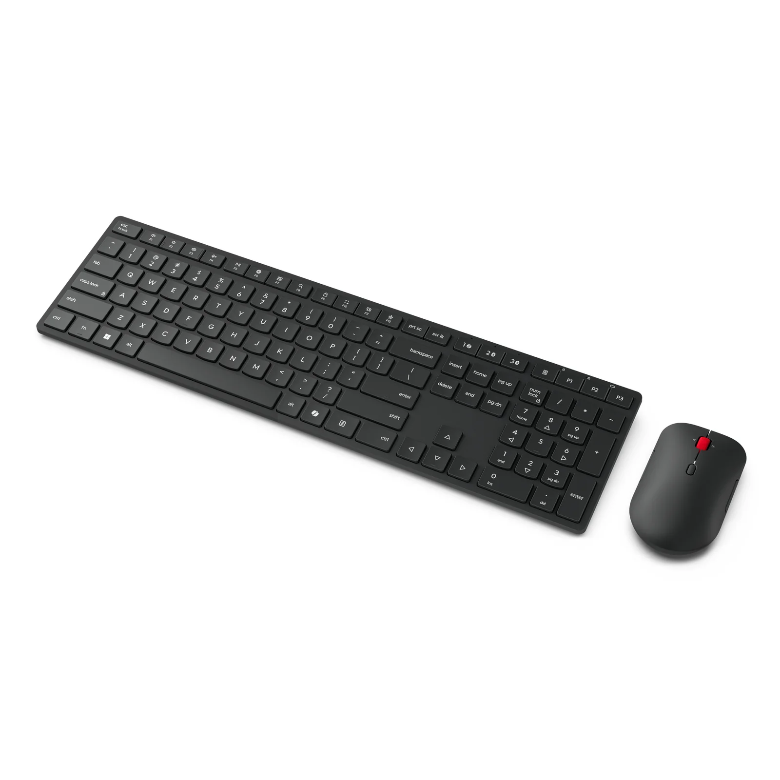 Lenovo 4X31S04814 clavier Souris incluse Bureau RF sans fil + Bluetooth Allemand Noir