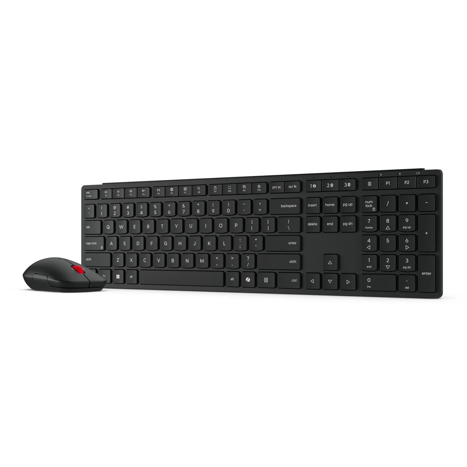 Lenovo 4X31S04814 clavier Souris incluse Bureau RF sans fil + Bluetooth Allemand Noir