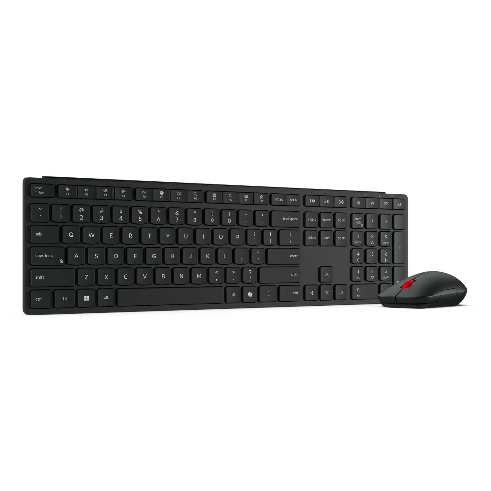 Lenovo 4X31S04814 clavier Souris incluse Bureau RF sans fil + Bluetooth Allemand Noir