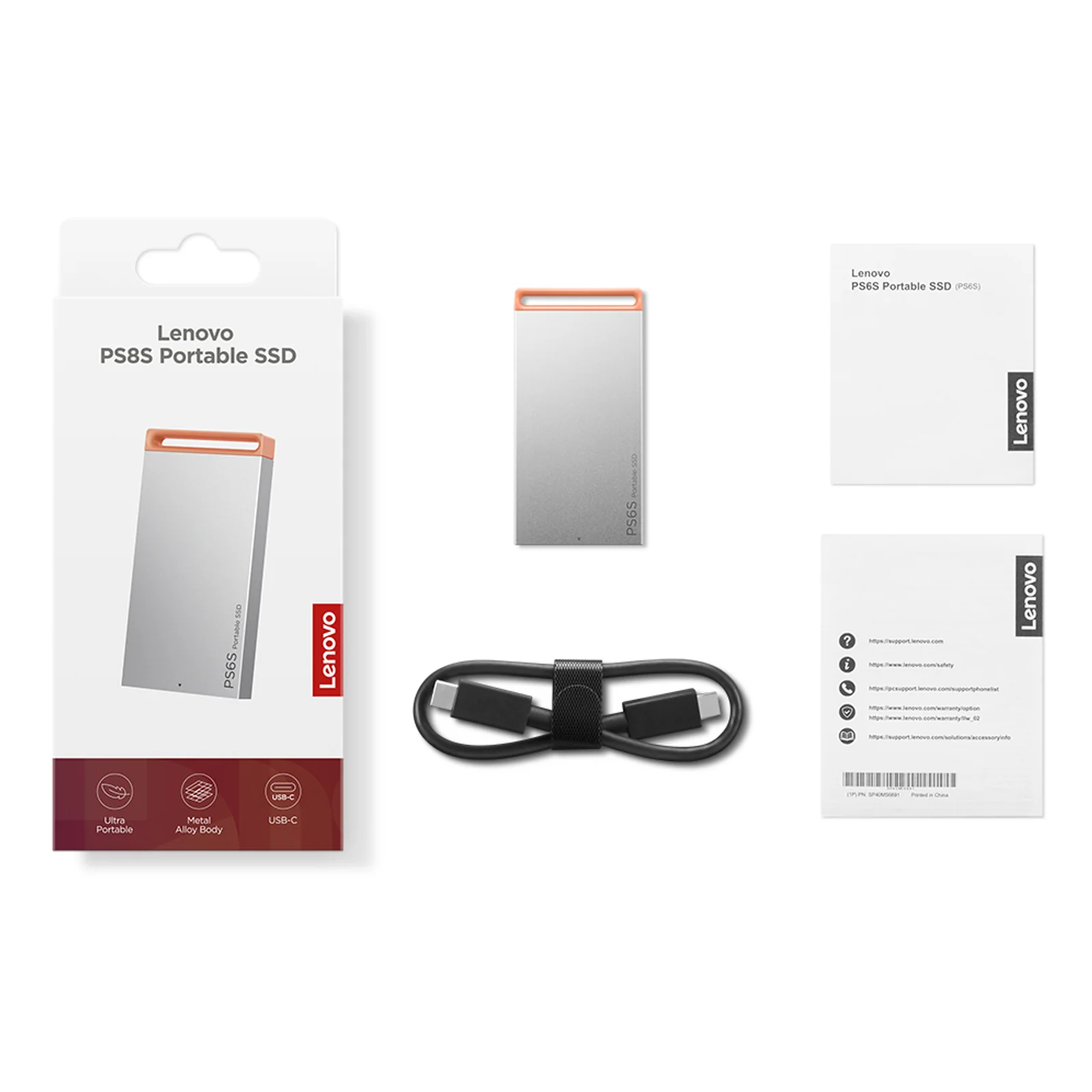 Lenovo 4XB1T88410 lecteur à circuits intégrés externe 1 To USB Type-C 3.2 Gen 2 (3.1 Gen 2) Gris