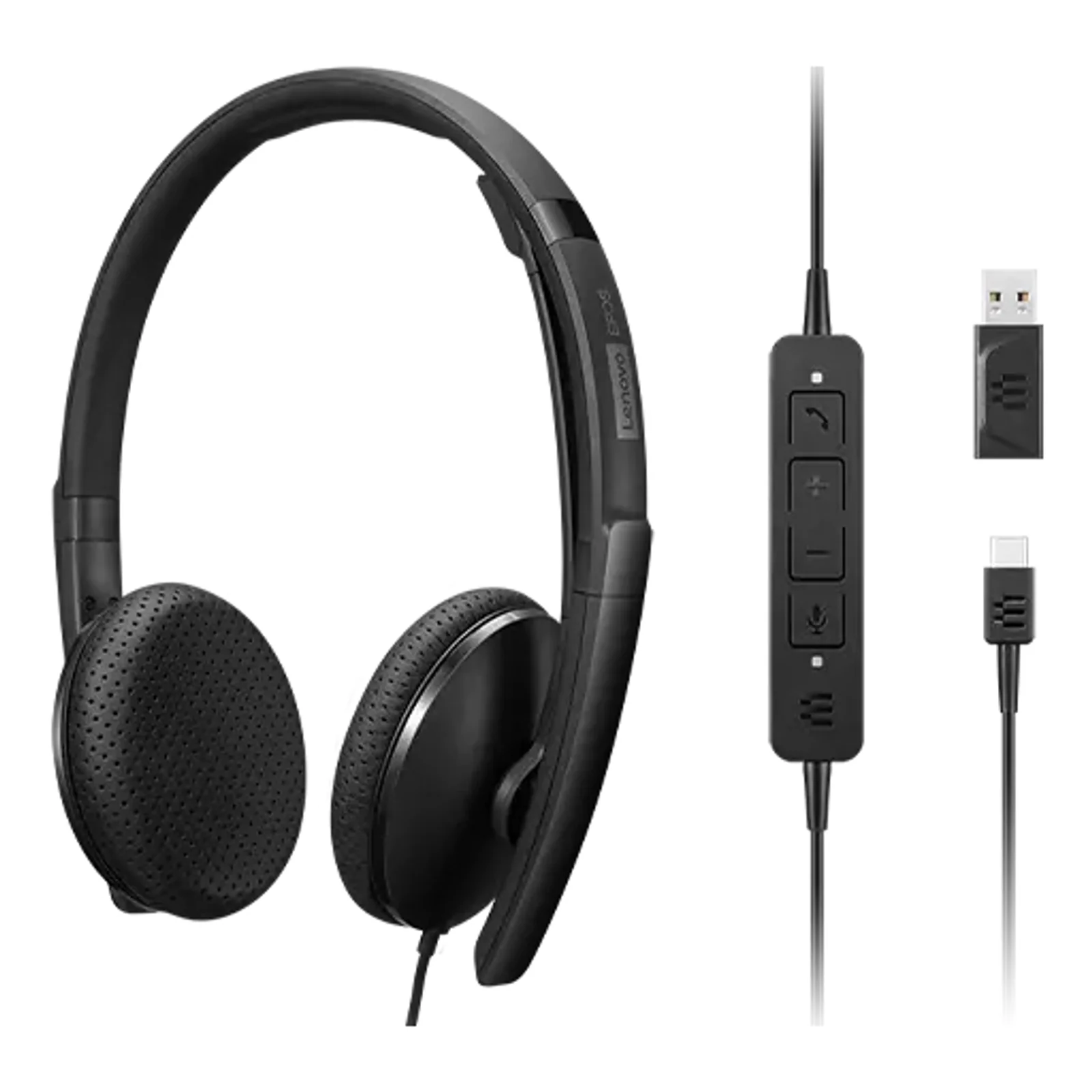 Lenovo 4XD1M39028 casque Avec fil Arceau USB Type-C Noir