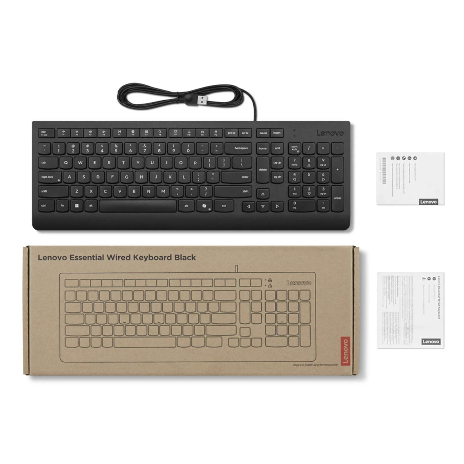 Lenovo 4Y41R64633 clavier maison/bureau USB Anglais américain Noir