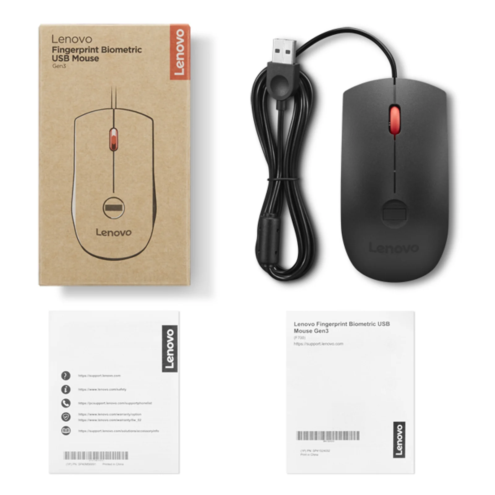 Lenovo 4Y51S24029 souris Bureau Ambidextre USB Type-A Optique 2000 DPI