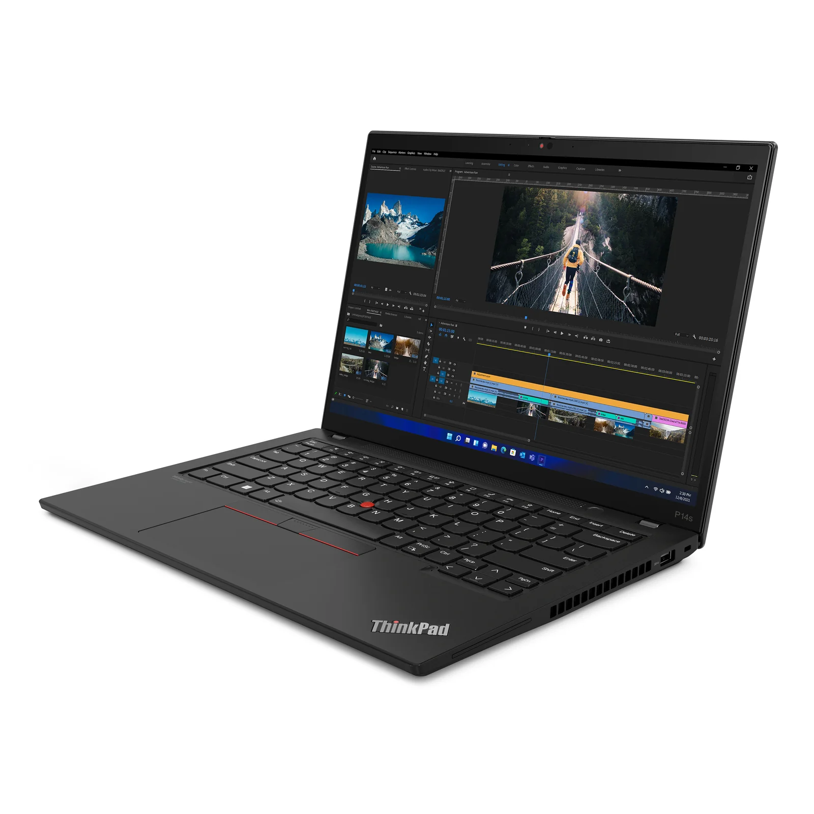 Lenovo ThinkPad P14s Gen 4 (Intel) Intel® Core™ i5 i5-1340P Station de travail mobile 35,6 cm (14") 2.8K 16 Go DDR5-SDRAM 512 Go SSD Wi-Fi 6E (802.11ax) Windows 11 Pro Allemand Noir