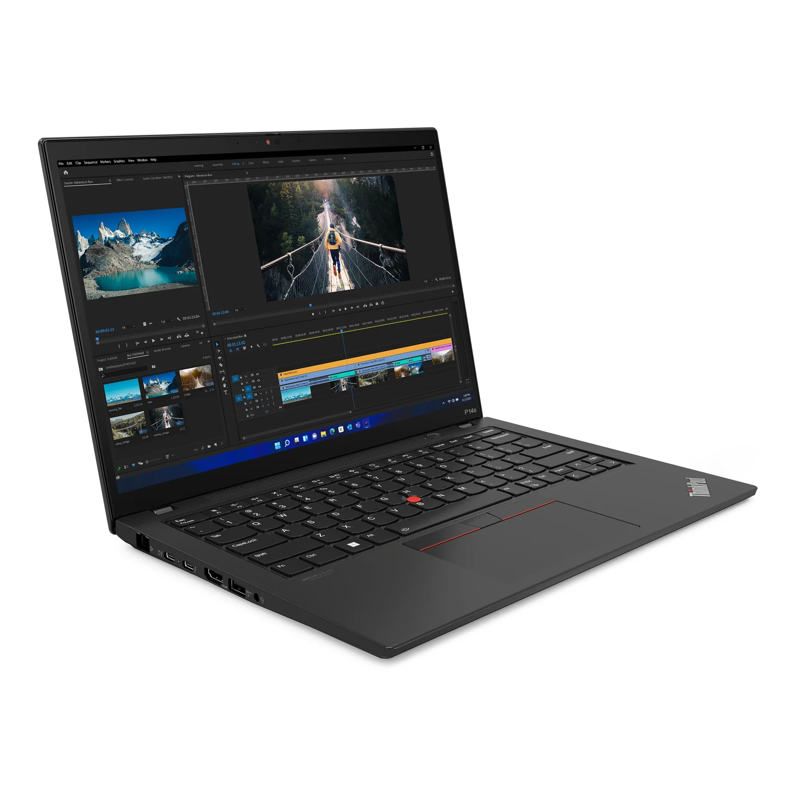 Lenovo ThinkPad P14s Gen 4 (Intel) Intel® Core™ i5 i5-1340P Station de travail mobile 35,6 cm (14") 2.8K 16 Go DDR5-SDRAM 512 Go SSD Wi-Fi 6E (802.11ax) Windows 11 Pro Allemand Noir