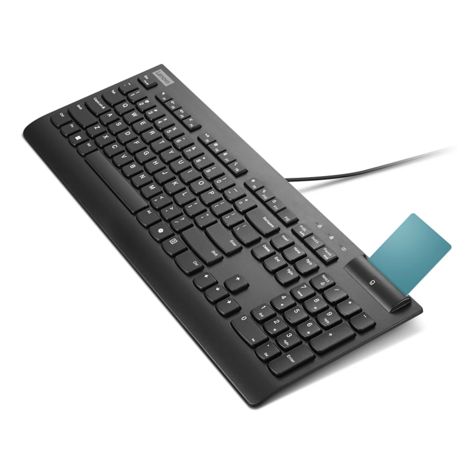 Lenovo Smartcard Wired keyboard II clavier Bureau USB Allemand Noir