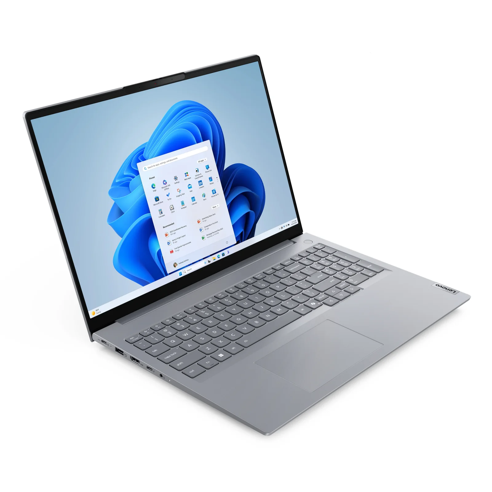 Lenovo ThinkBook 16 G8 IAL Intel Core Ultra 5 135H Ordinateur portable 40,6 cm (16") WUXGA 16 Go DDR5-SDRAM 512 Go SSD Wi-Fi 6E (802.11ax) Windows 11 Pro Français Gris