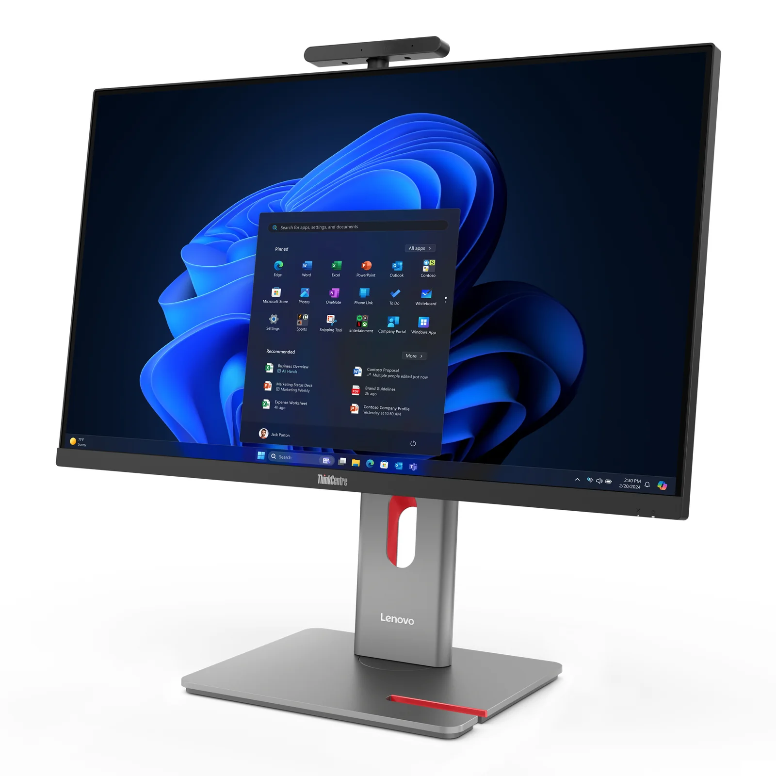 Lenovo ThinkCentre M90a Pro Gen 6 Intel Core Ultra 5 235 68,6 cm (27") 2560 x 1440 pixels PC All-in-One 16 Go DDR5-SDRAM 512 Go SSD Windows 11 Pro Wi-Fi 6E (802.11ax) Noir